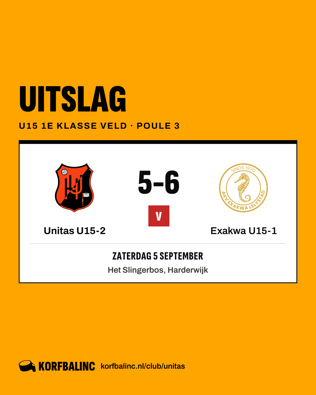 Unitas U15-2 - Exakwa U15-1