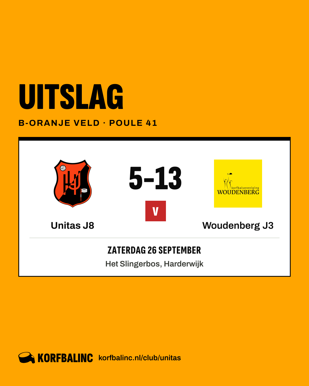 Unitas J8 - Woudenberg J3
