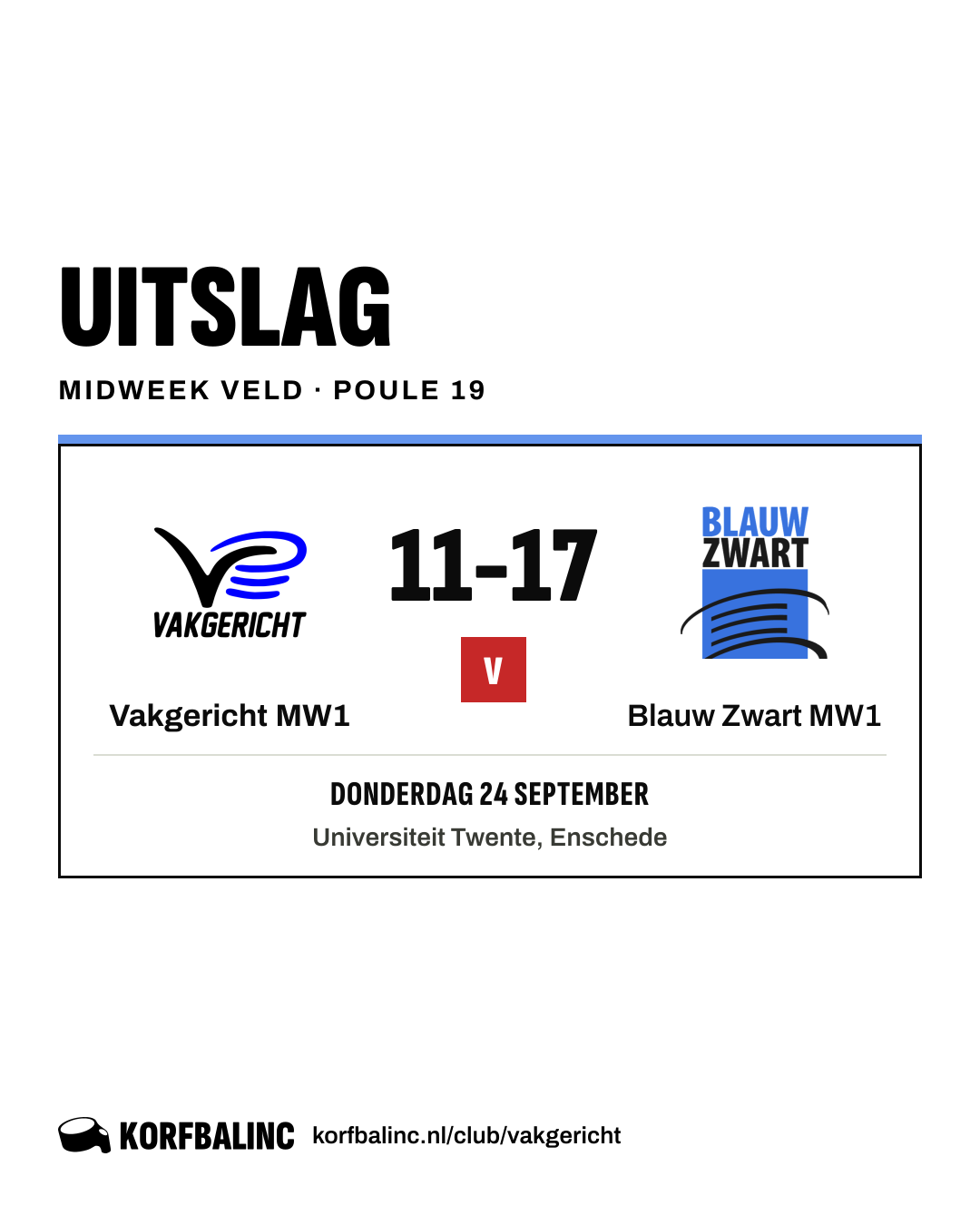 Vakgericht MW1 - Blauw Zwart MW1