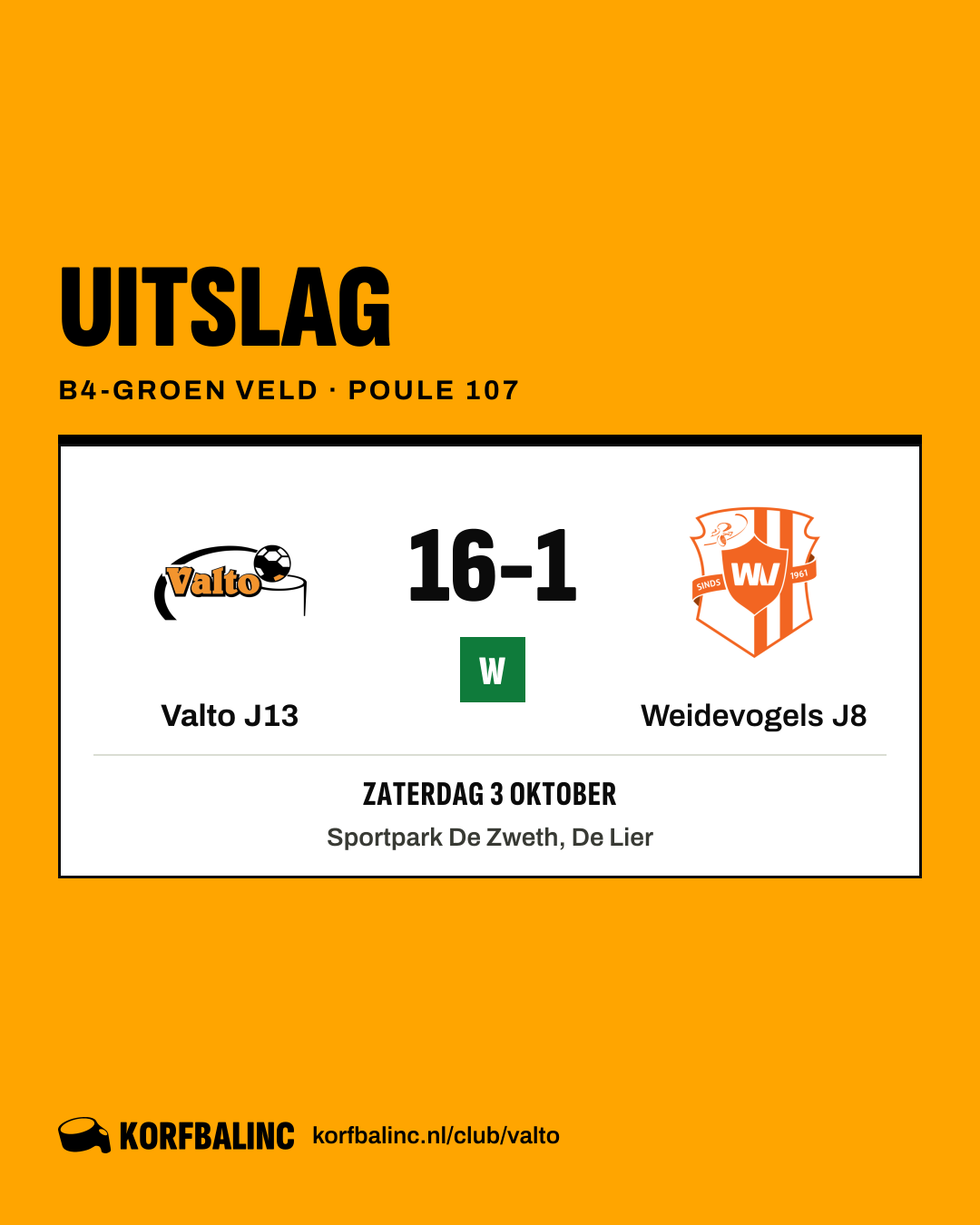 Valto J13 - Weidevogels J8