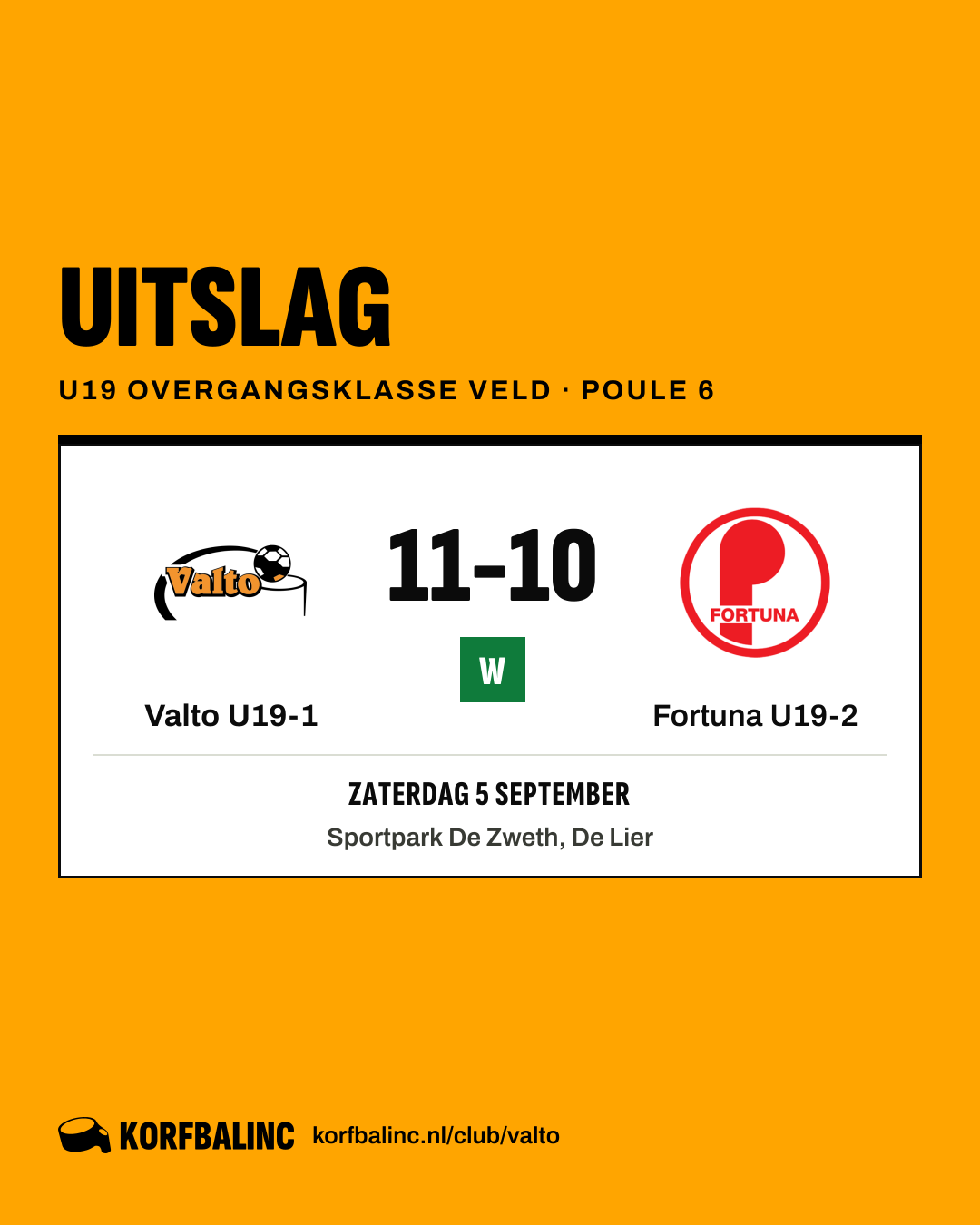 Valto U19-1 - Fortuna U19-2