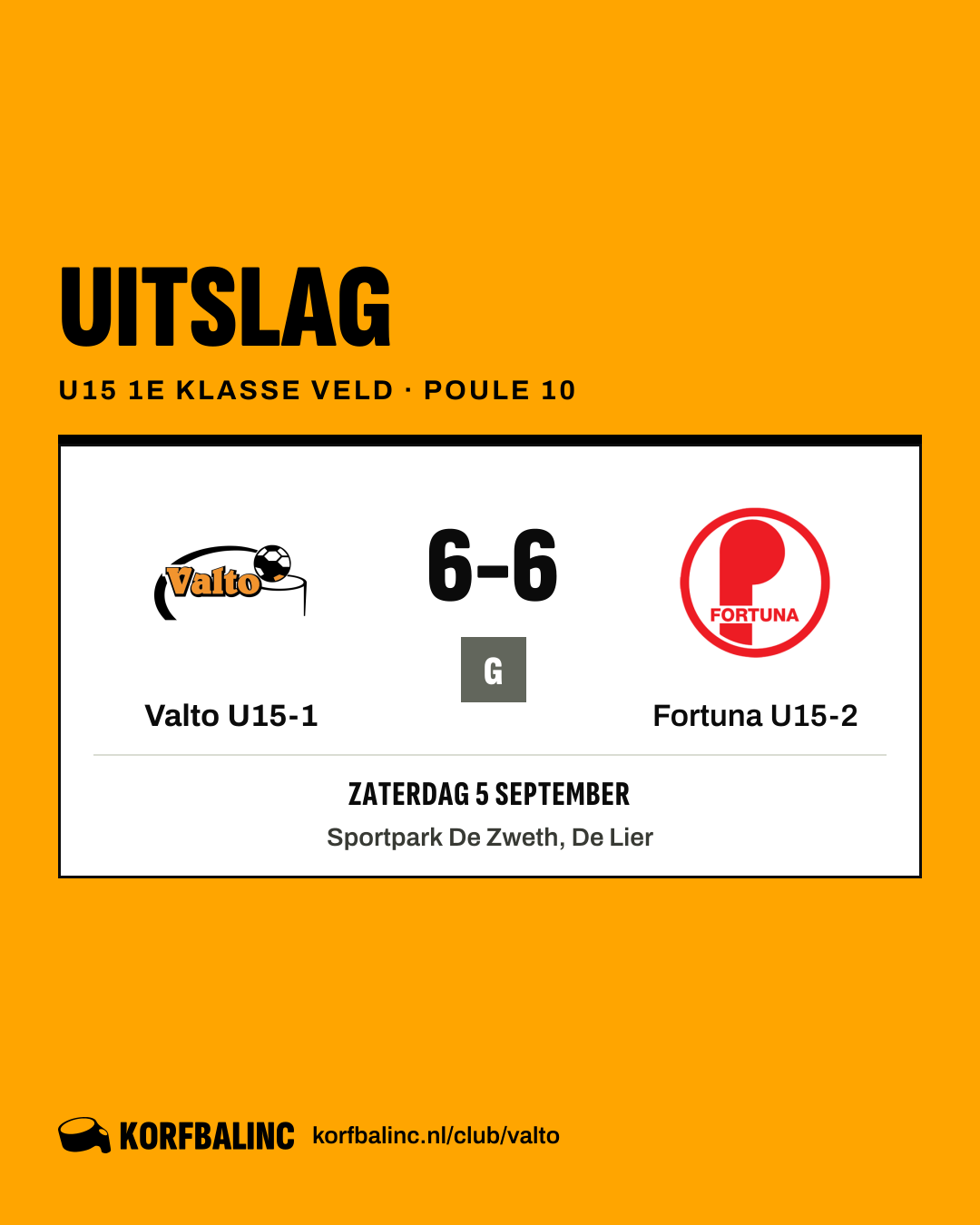 Valto U15-1 - Fortuna U15-2