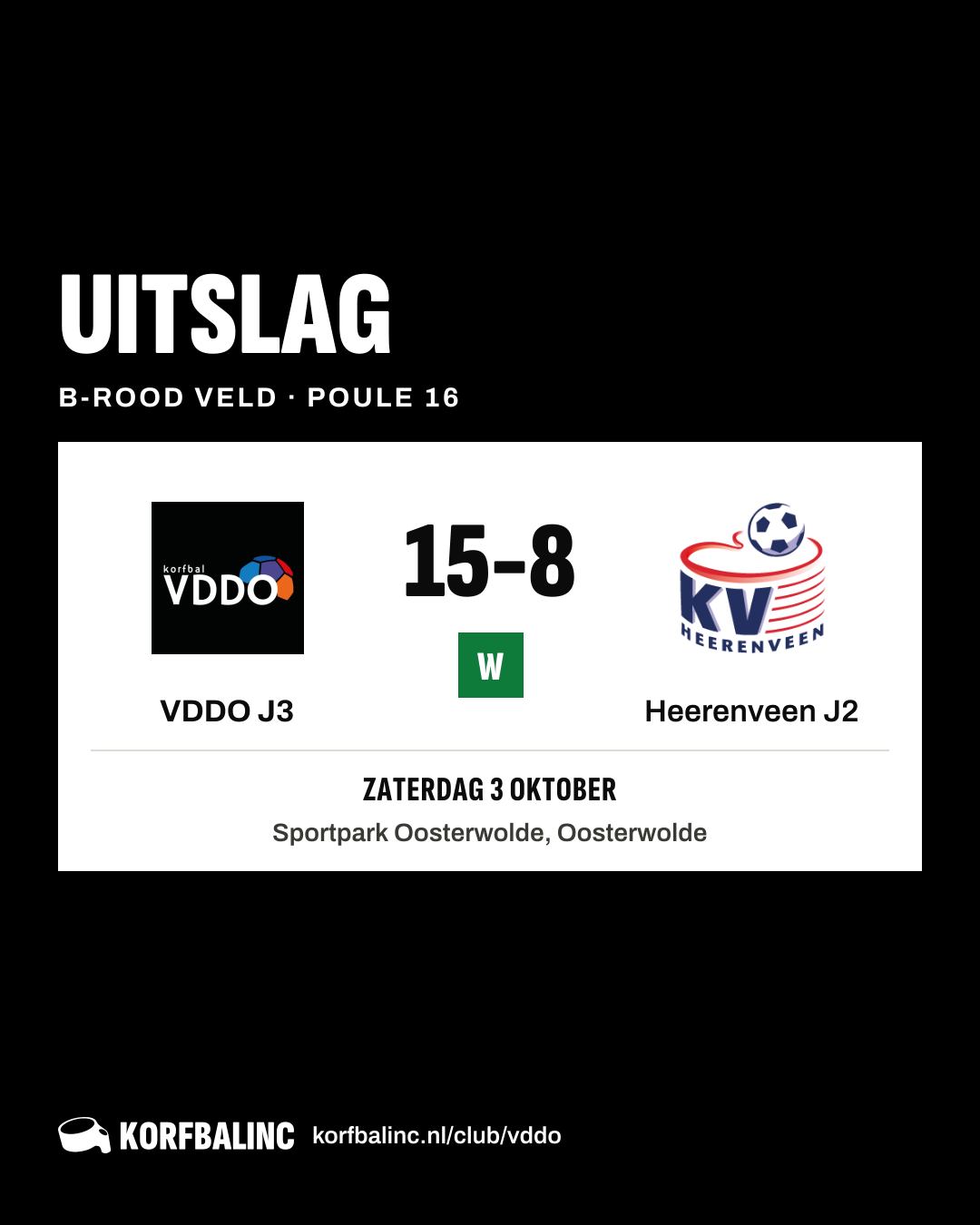 VDDO J3 - Heerenveen J2