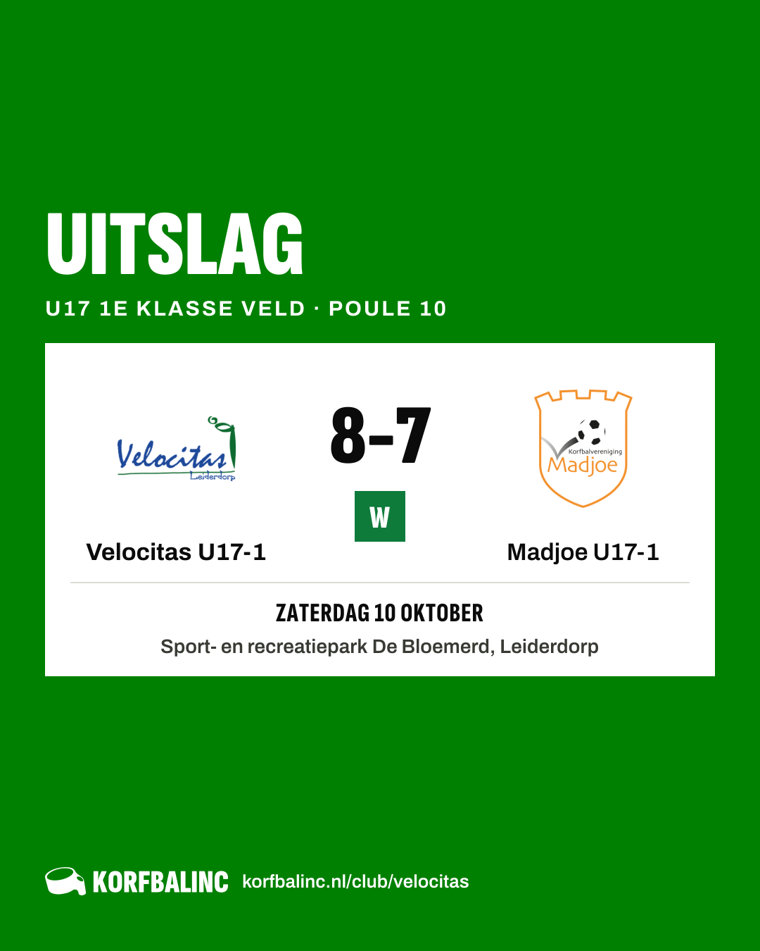 Velocitas U17-1 - Madjoe U17-1
