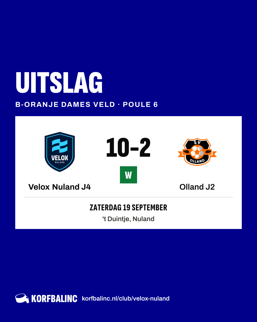 Velox Nuland J4 - Olland J2