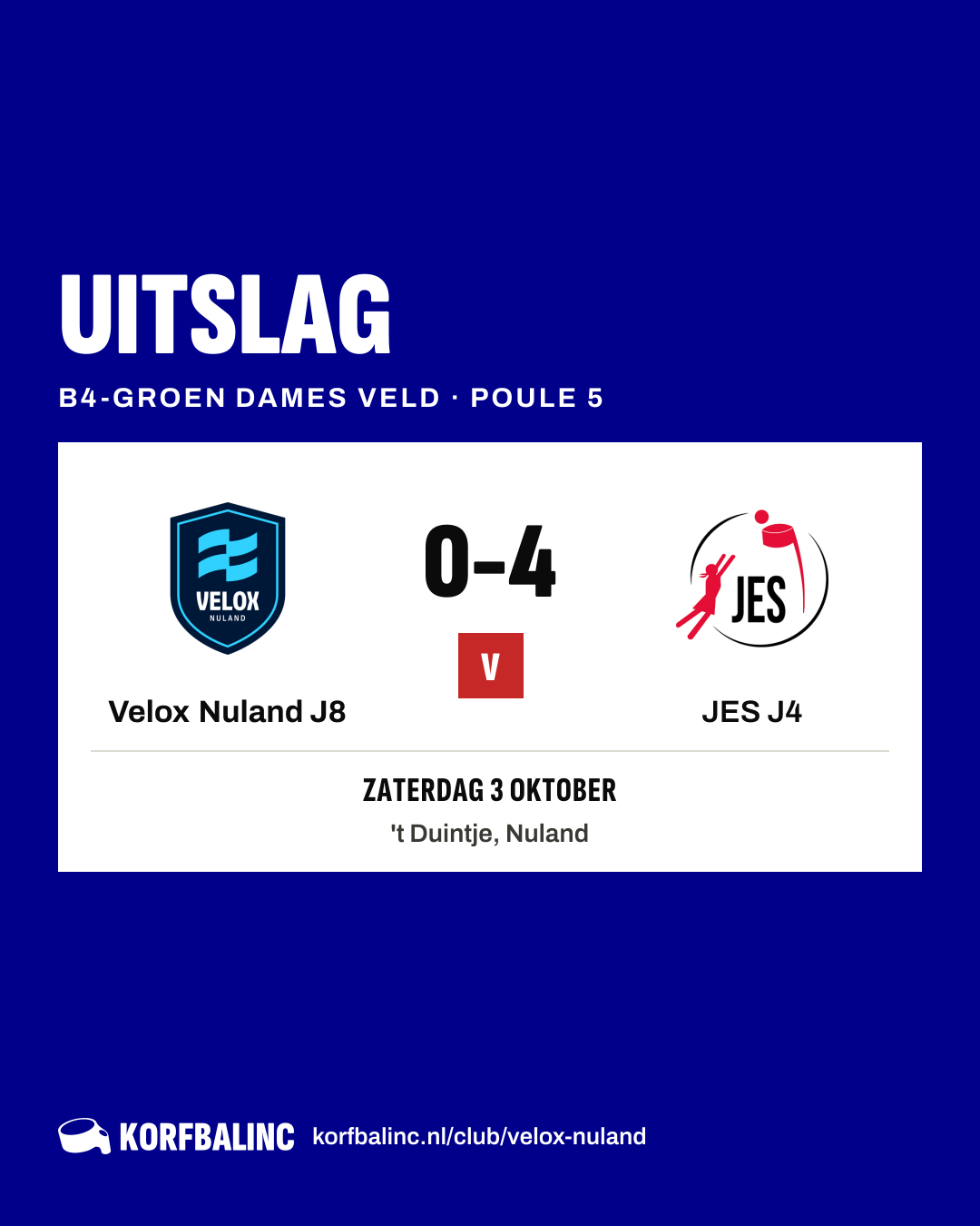 Velox Nuland J8 - JES J4