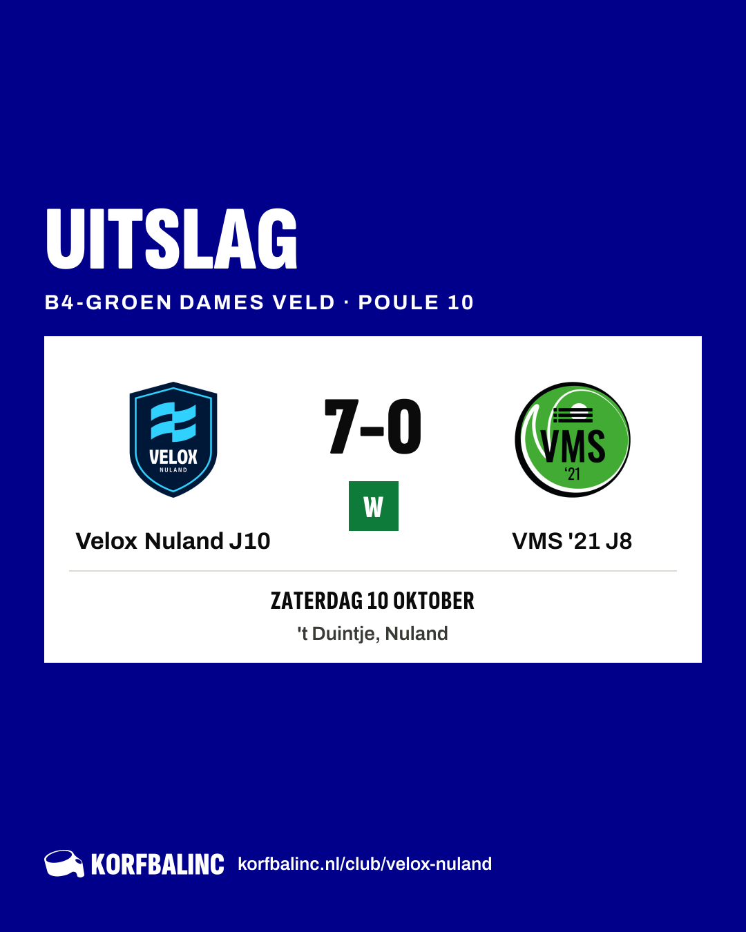 Velox Nuland J10 - VMS '21 J8