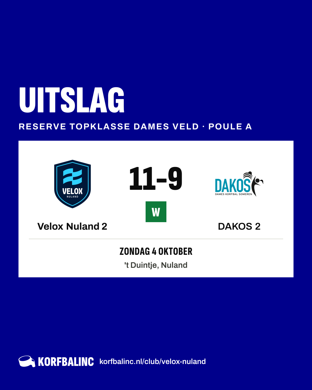 Velox Nuland 2 - DAKOS 2