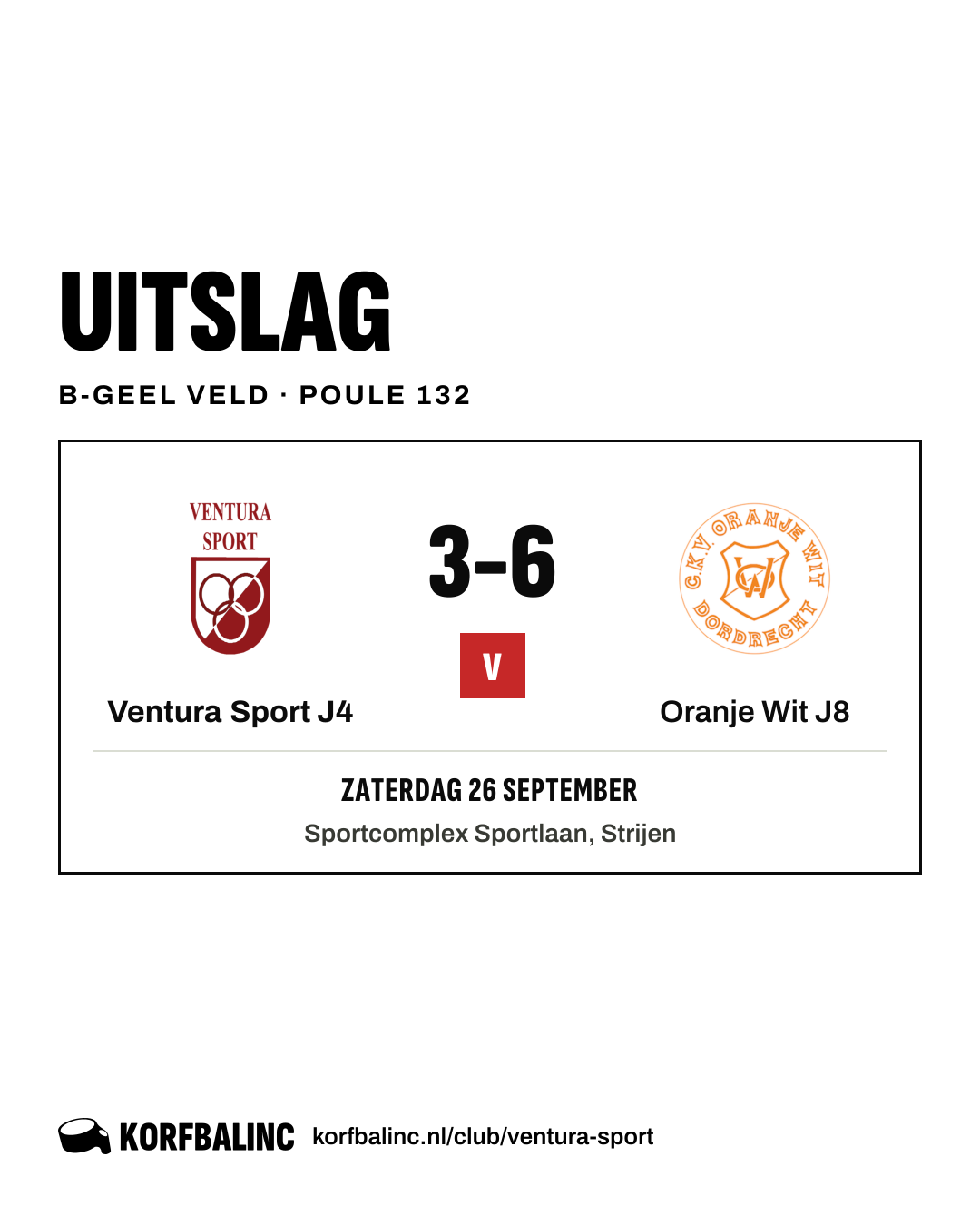 Ventura Sport J4 - Oranje Wit J8
