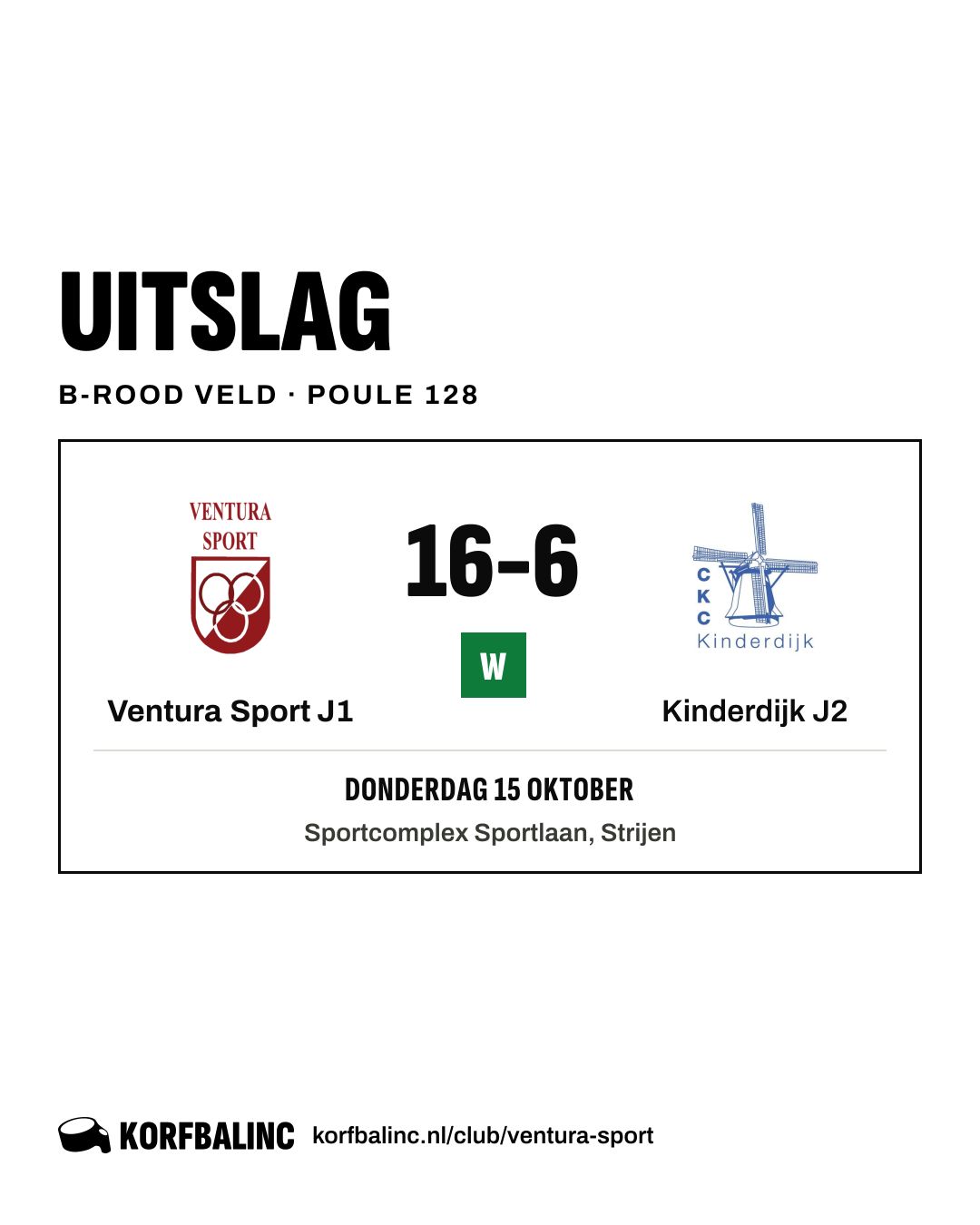 Ventura Sport J1 - Kinderdijk J2