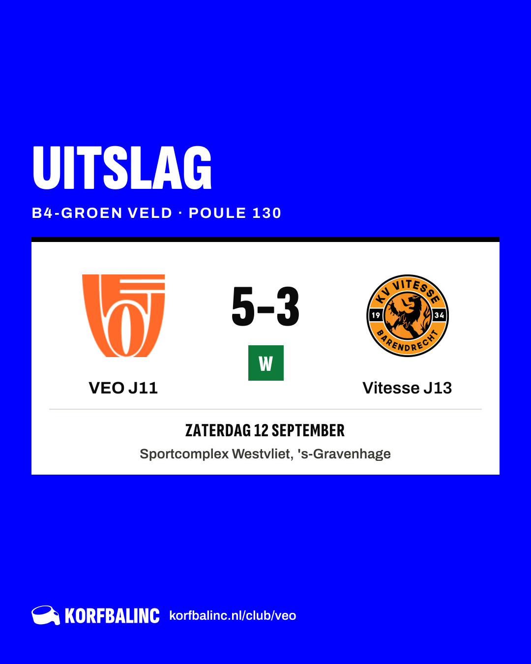 VEO J11 - Vitesse J13