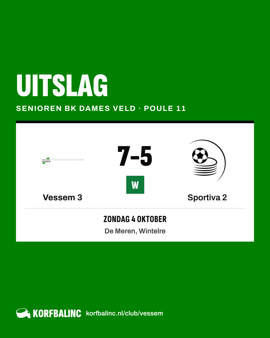 Vessem 3 - Sportiva 2