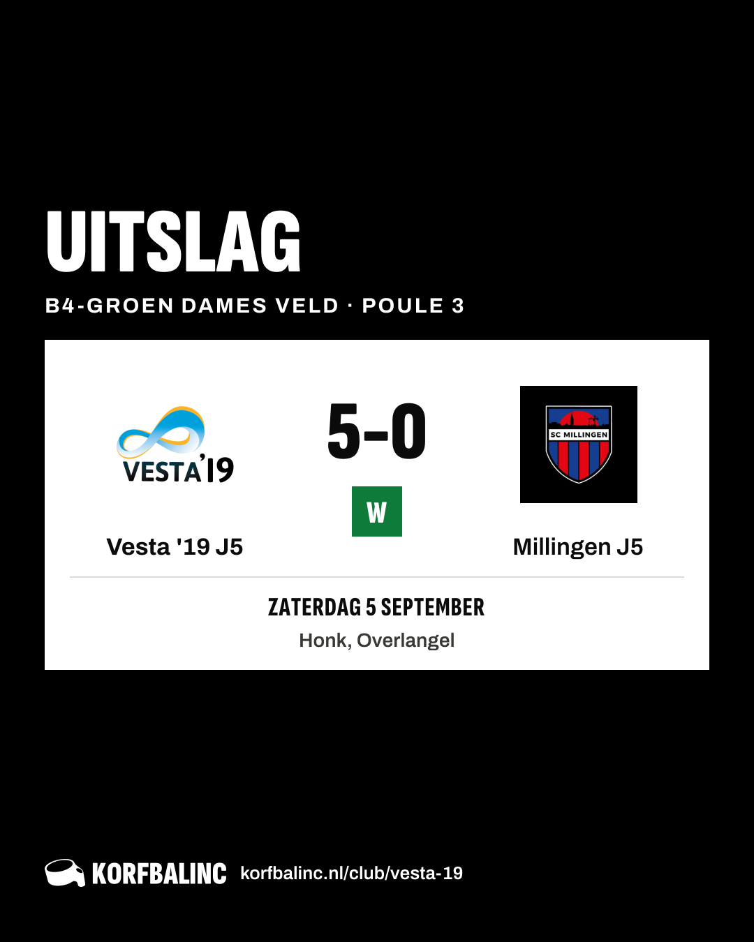 Vesta '19 J5 - Millingen J5