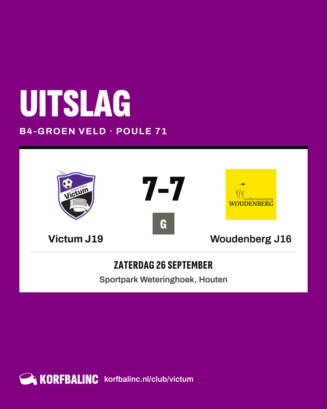 Victum J19 - Woudenberg J16