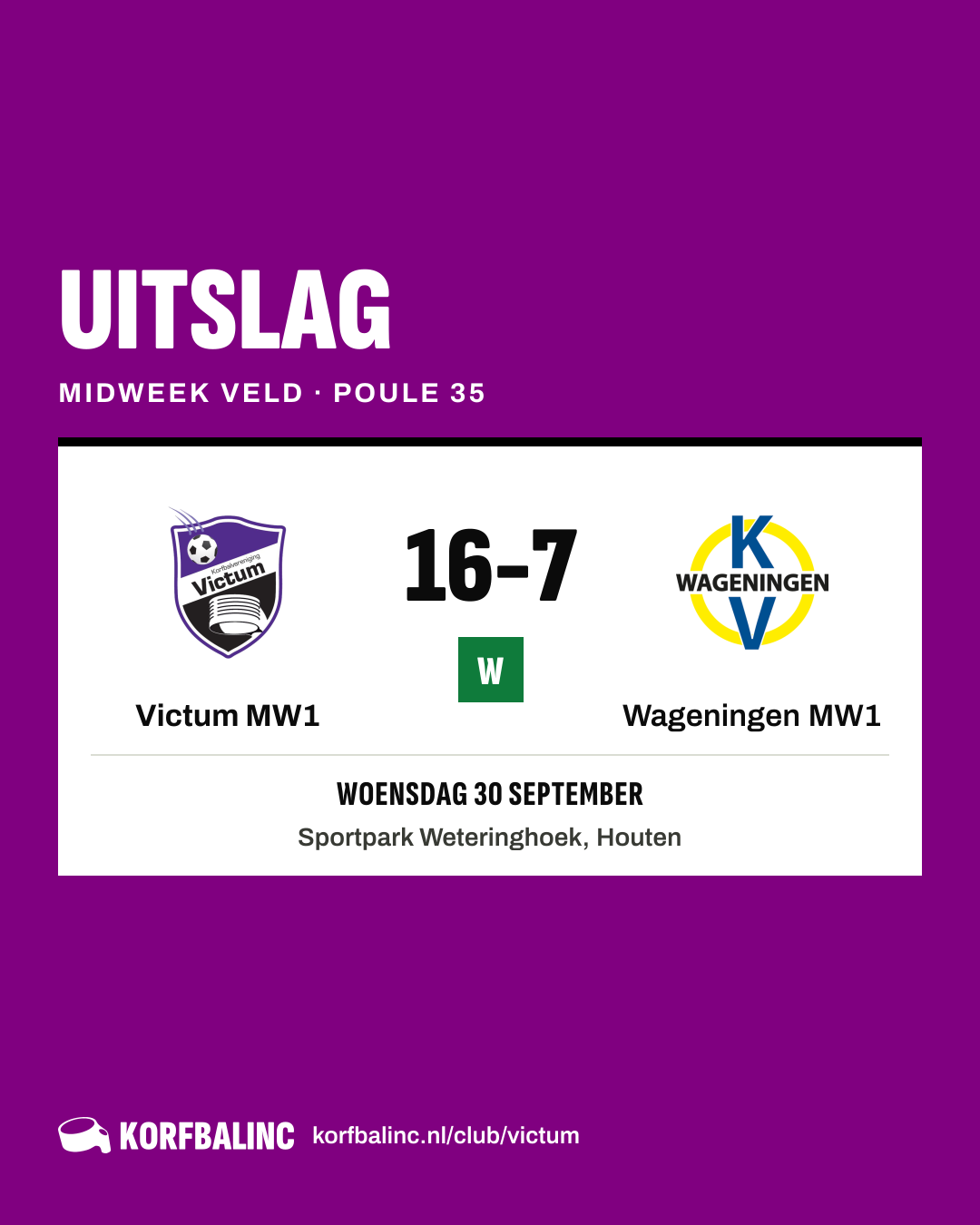 Victum MW1 - Wageningen MW1