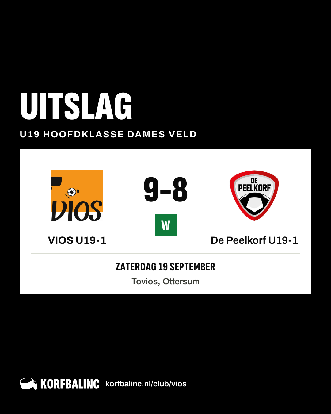 VIOS U19-1 - De Peelkorf U19-1