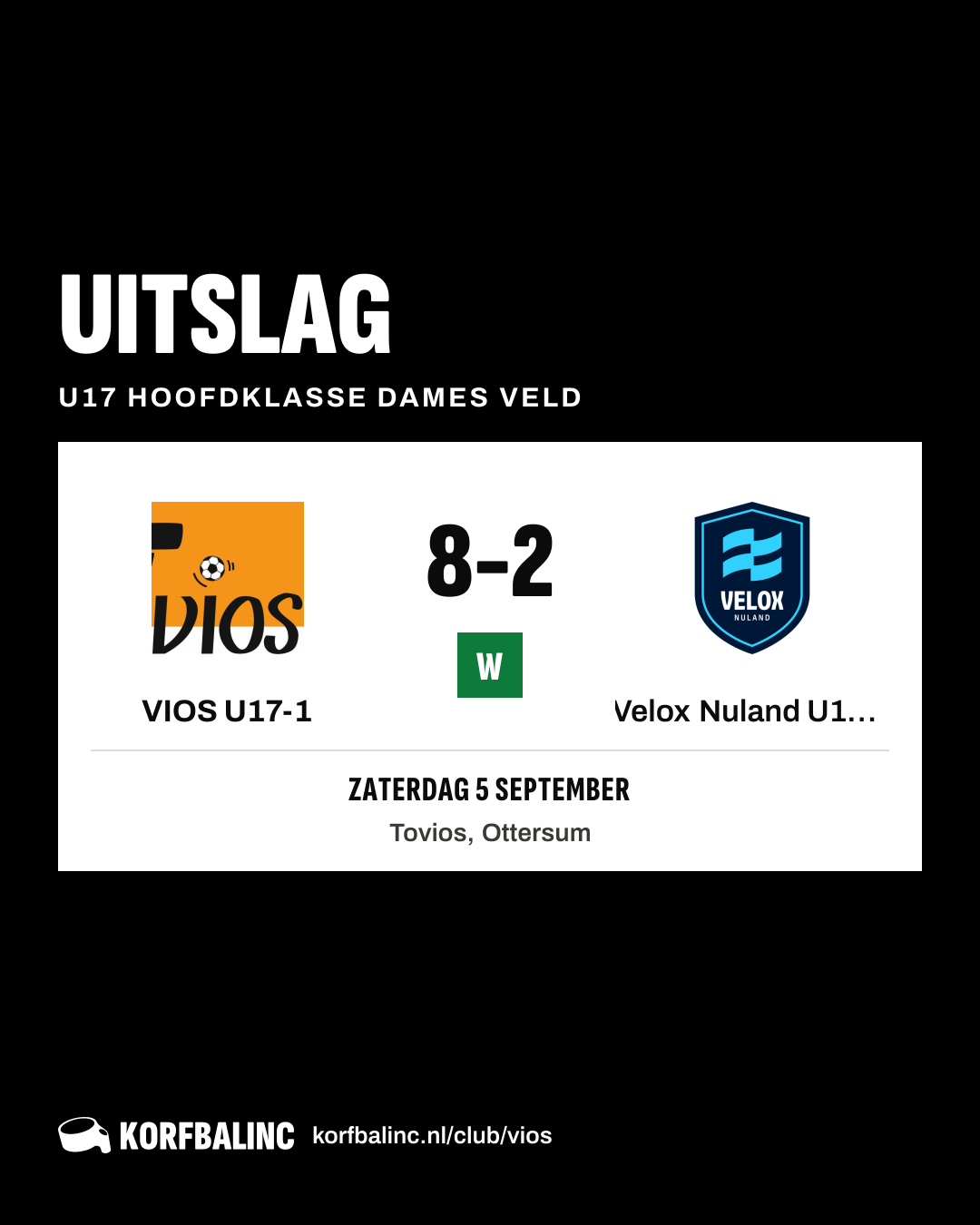 VIOS U17-1 - Velox Nuland U17-1