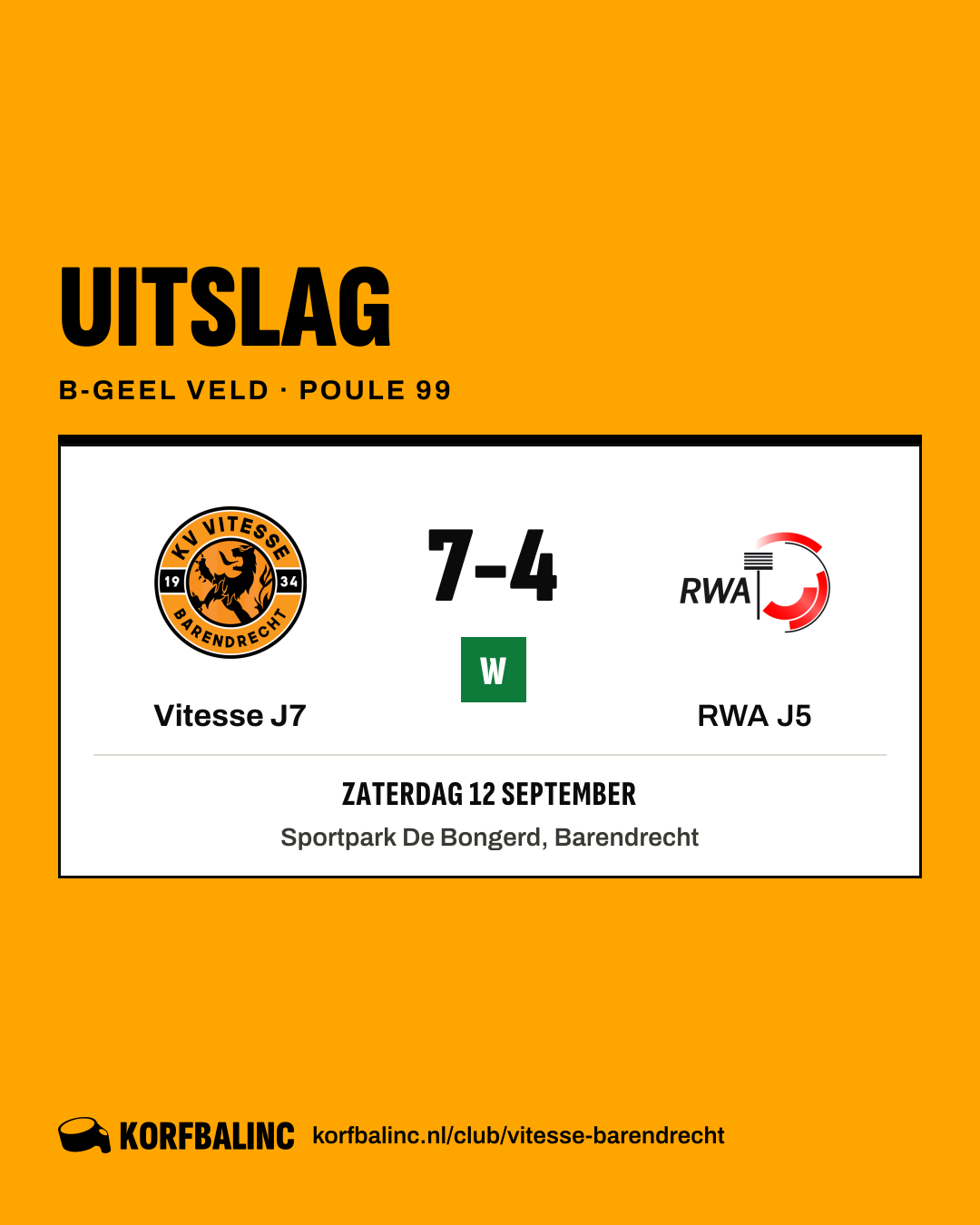 Vitesse J7 - RWA J5