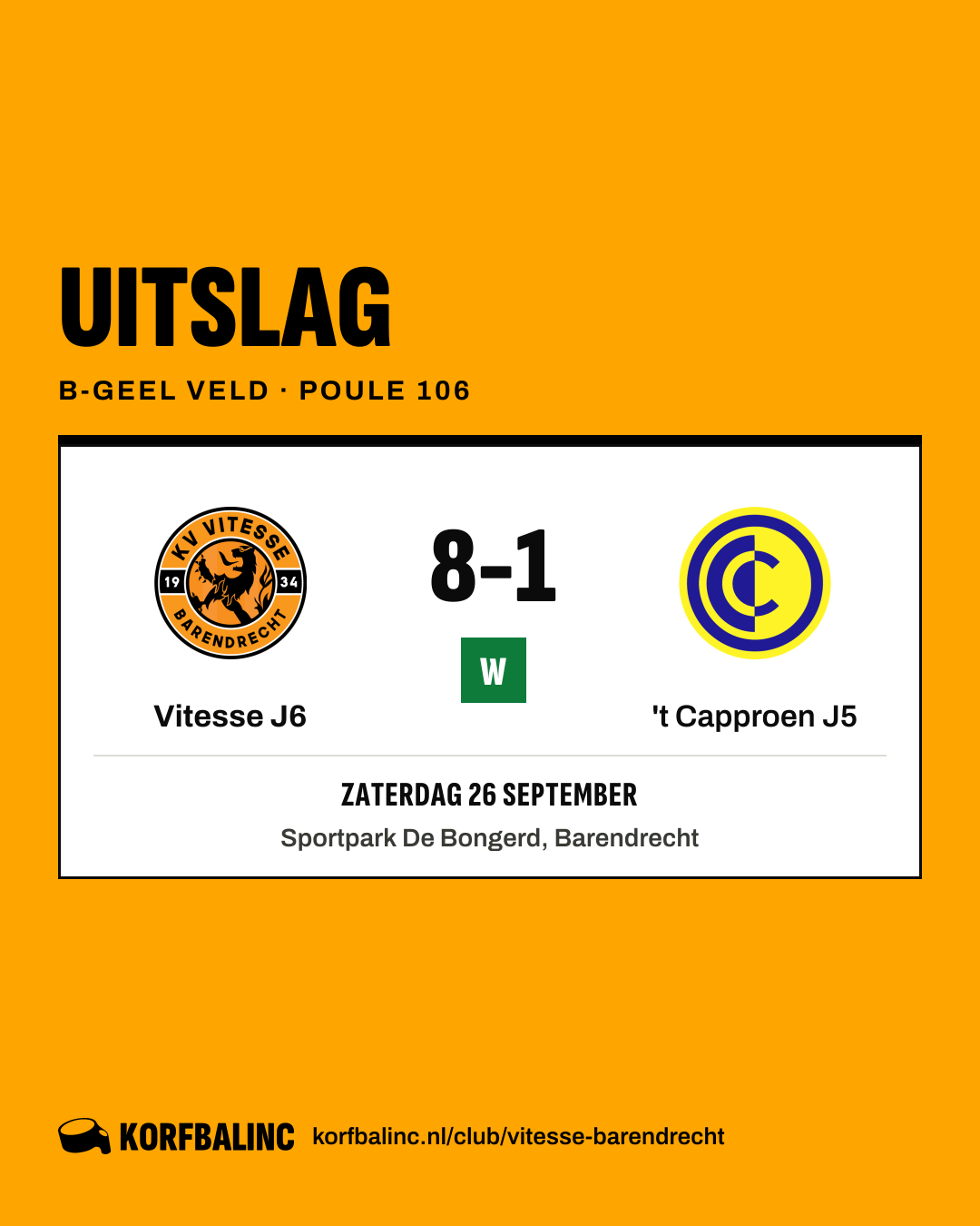 Vitesse J6 - 't Capproen J5