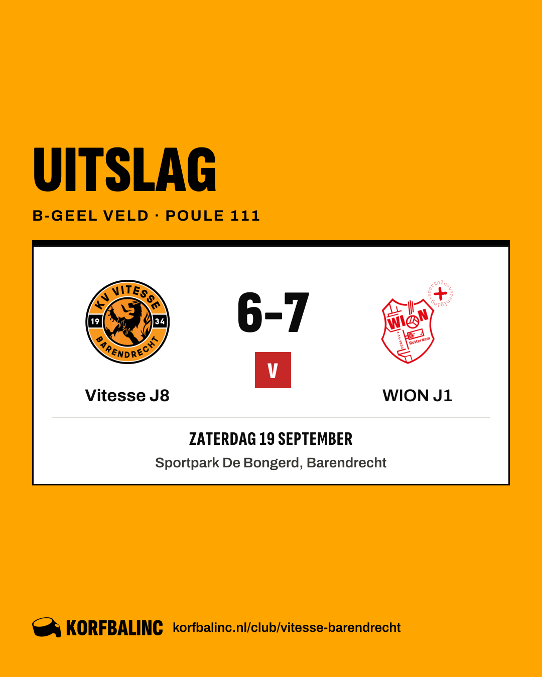 Vitesse J8 - WION J1