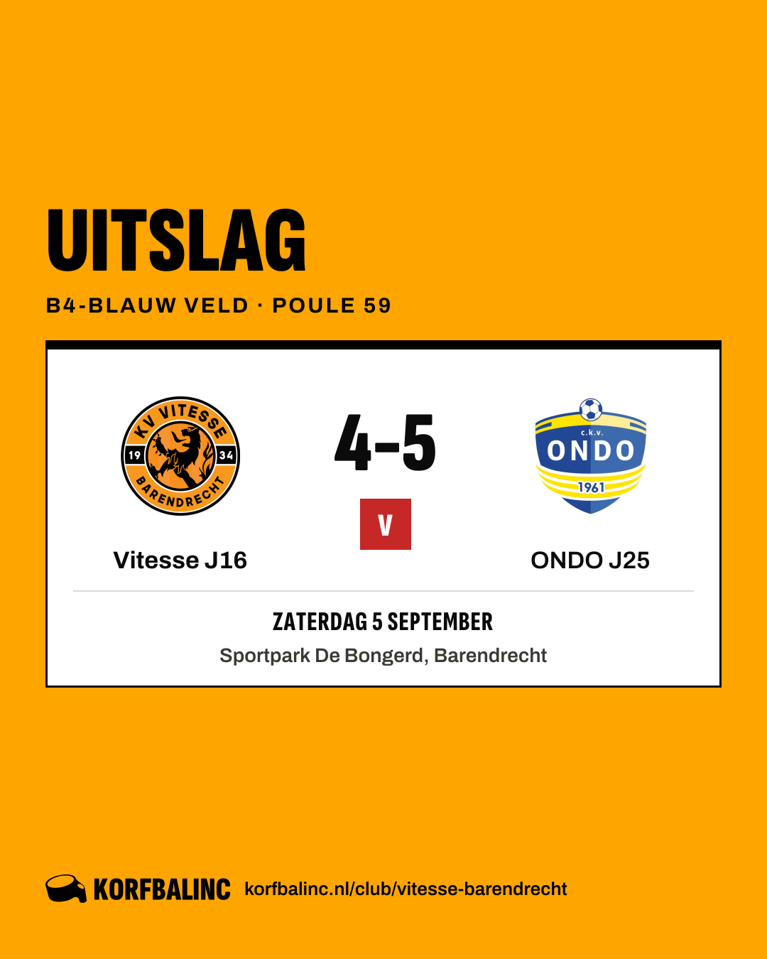 Vitesse J16 - ONDO J25