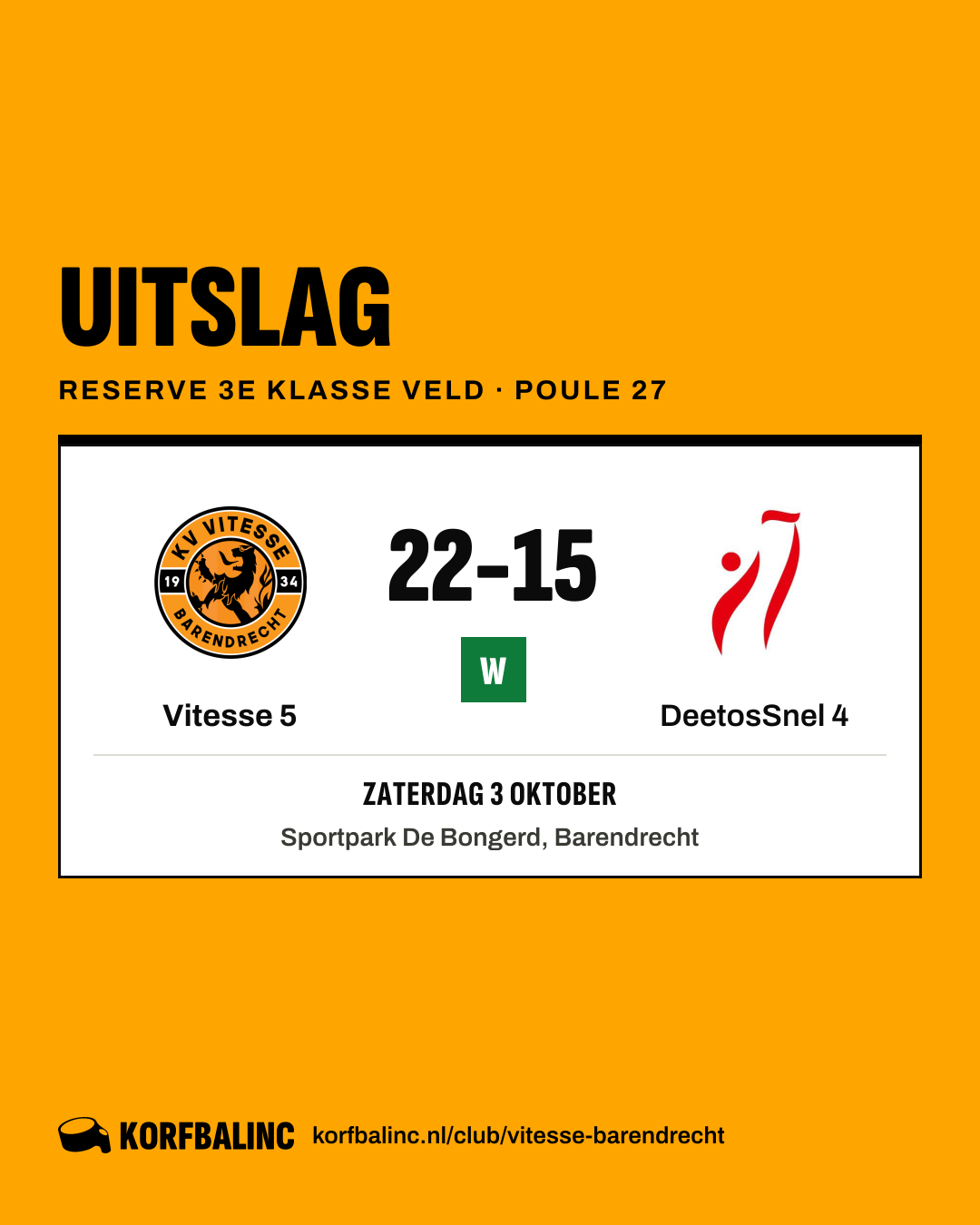 Vitesse 5 - DeetosSnel 4
