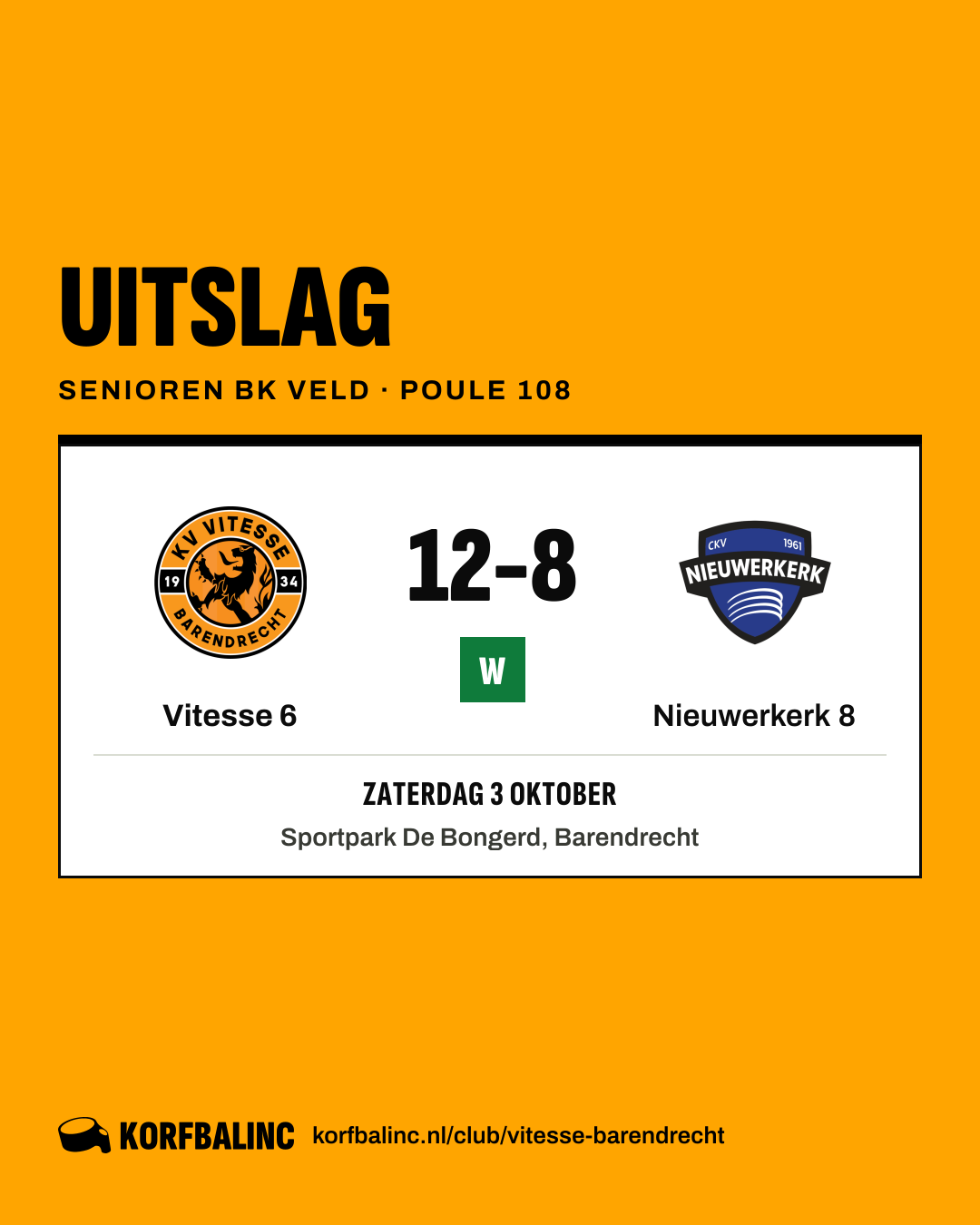 Vitesse 6 - Nieuwerkerk 8