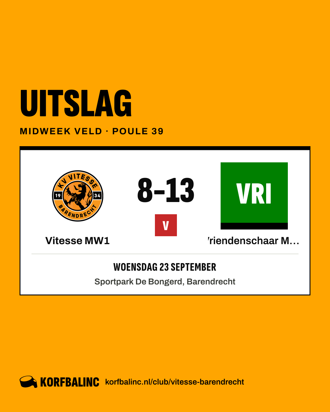 Vitesse MW1 - Vriendenschaar MW3