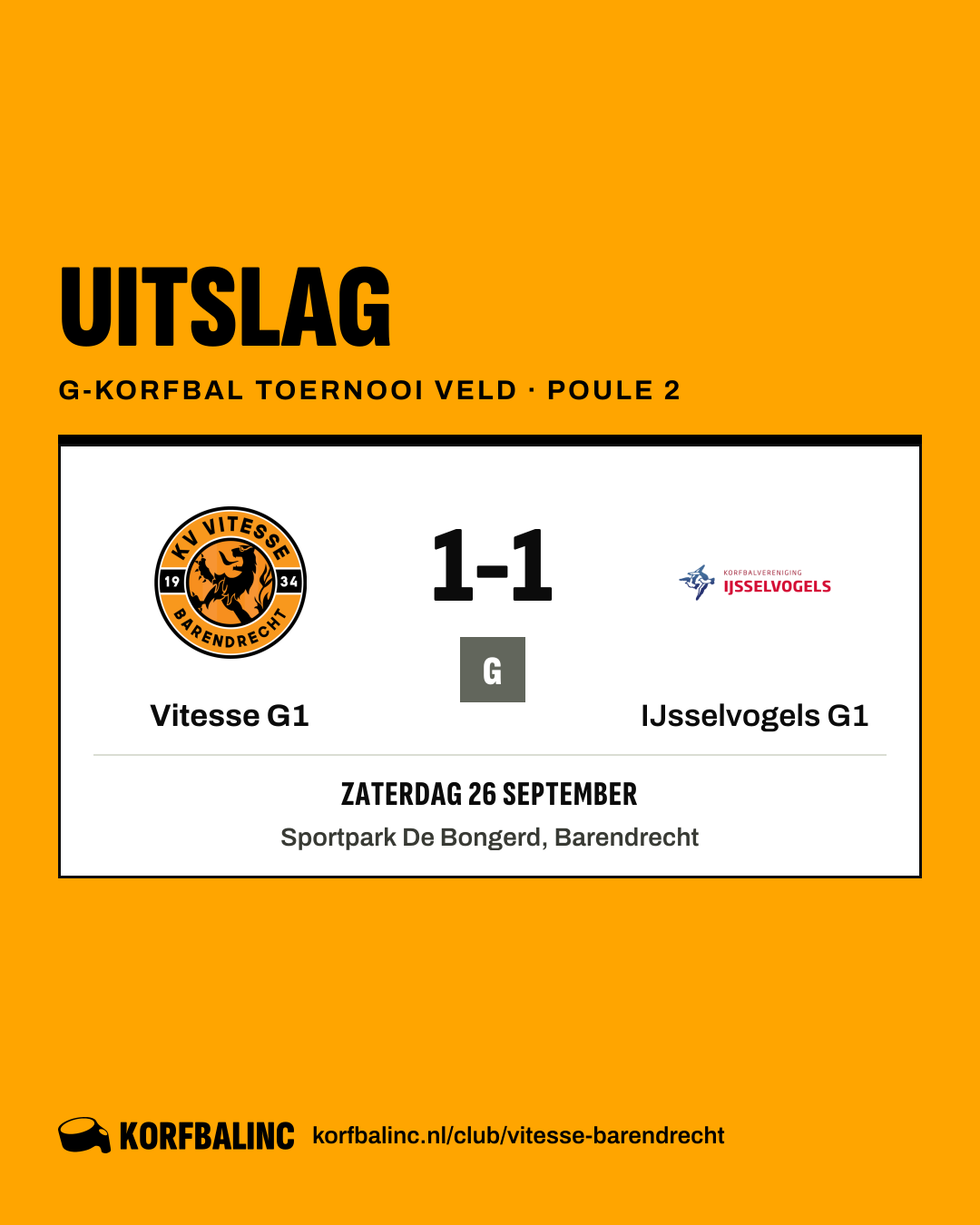 Vitesse G1 - IJsselvogels G1