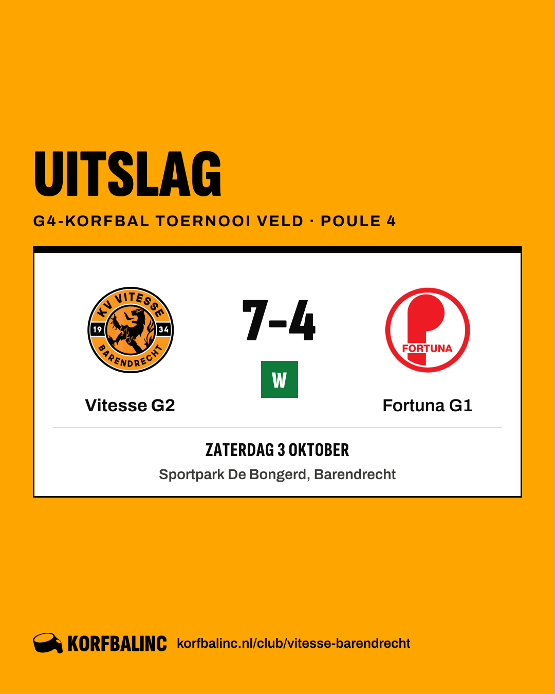 Vitesse G2 - Fortuna G1