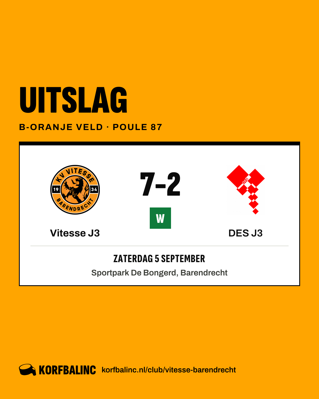 Vitesse J3 - DES J3