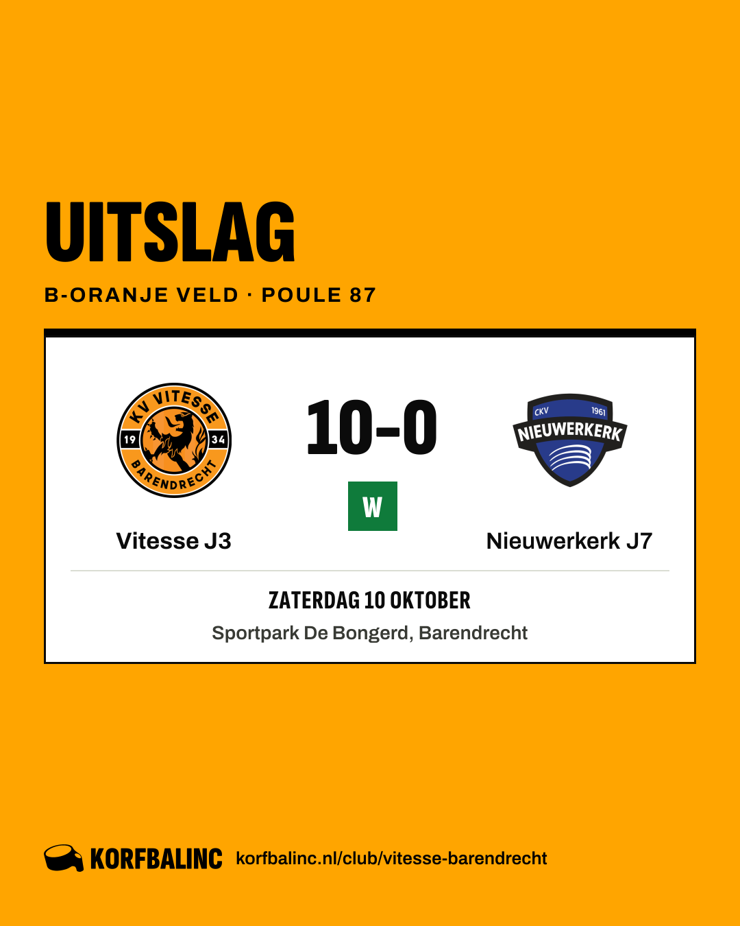 Vitesse J3 - Nieuwerkerk J7