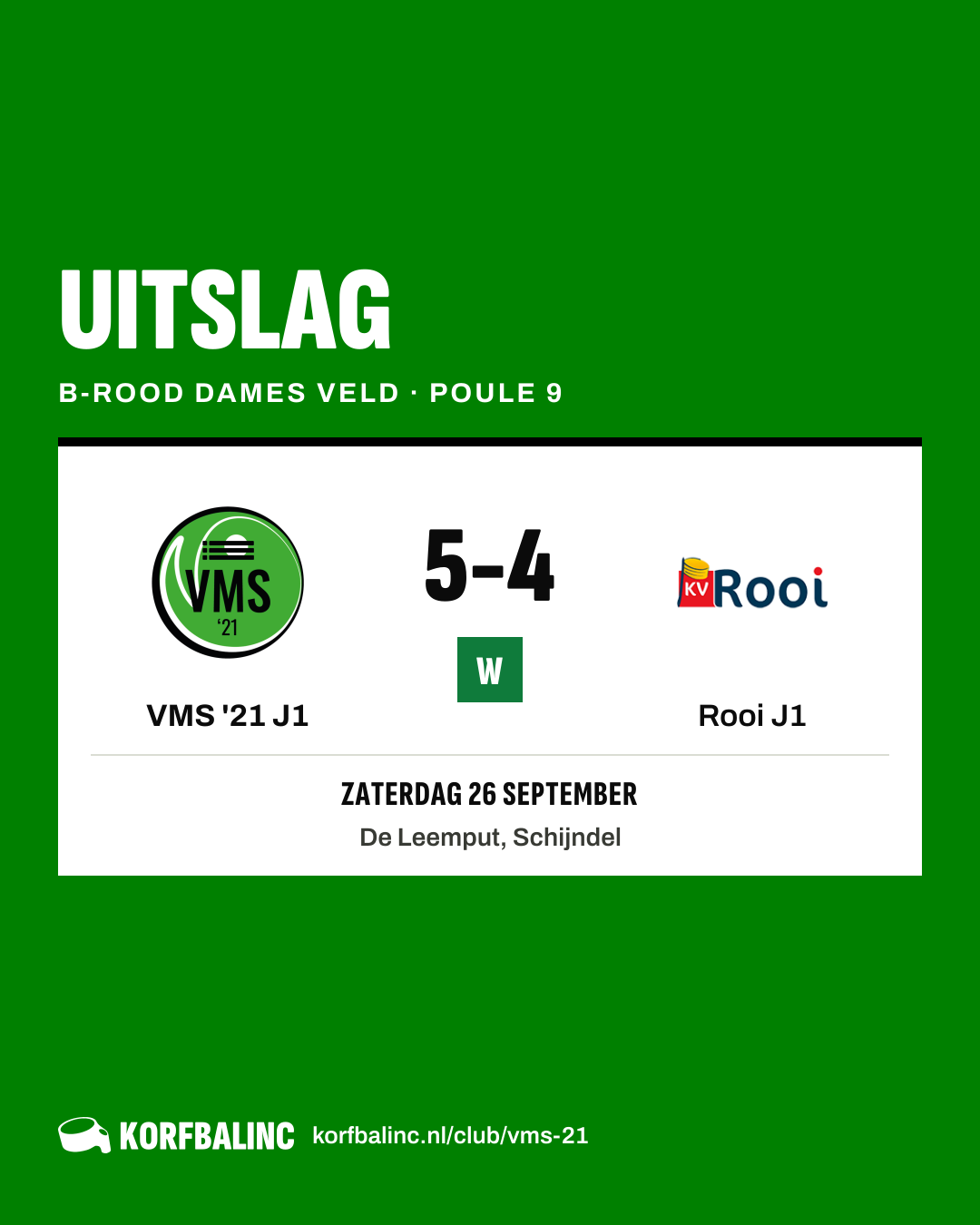 VMS '21 J1 - Rooi J1