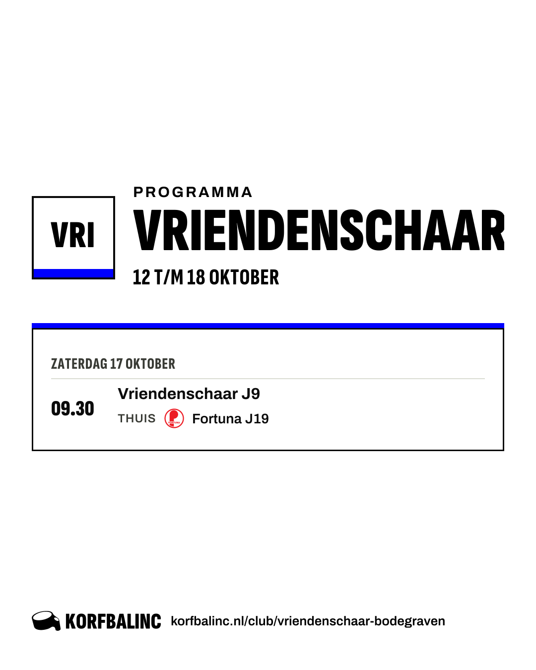 Programma Vriendenschaar