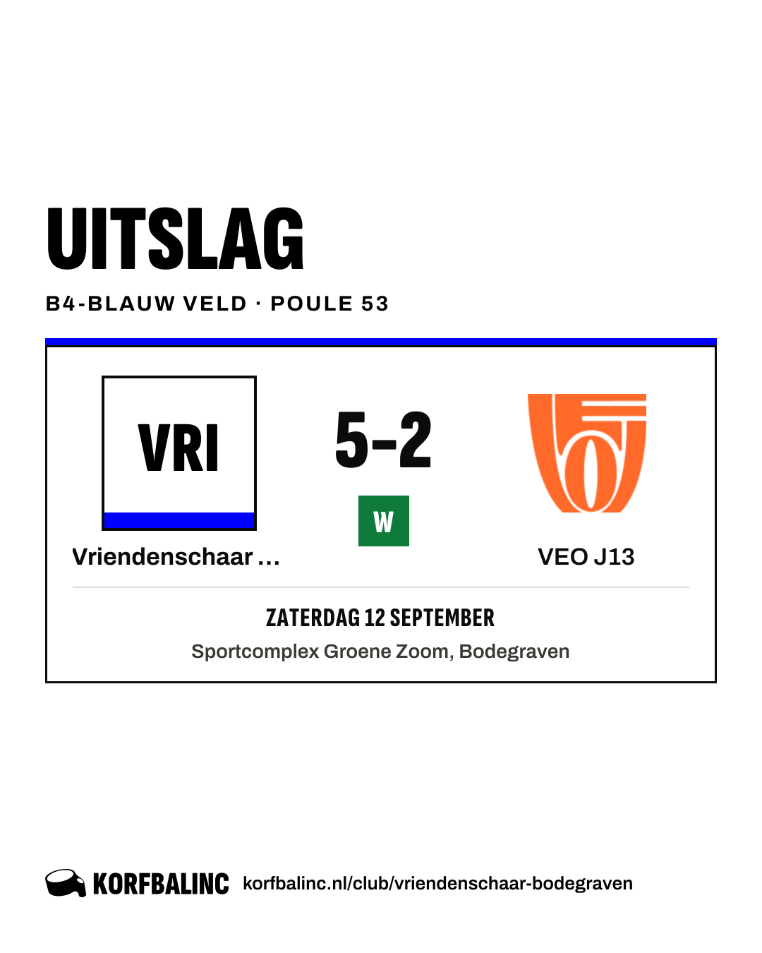 Vriendenschaar J9 - VEO J13