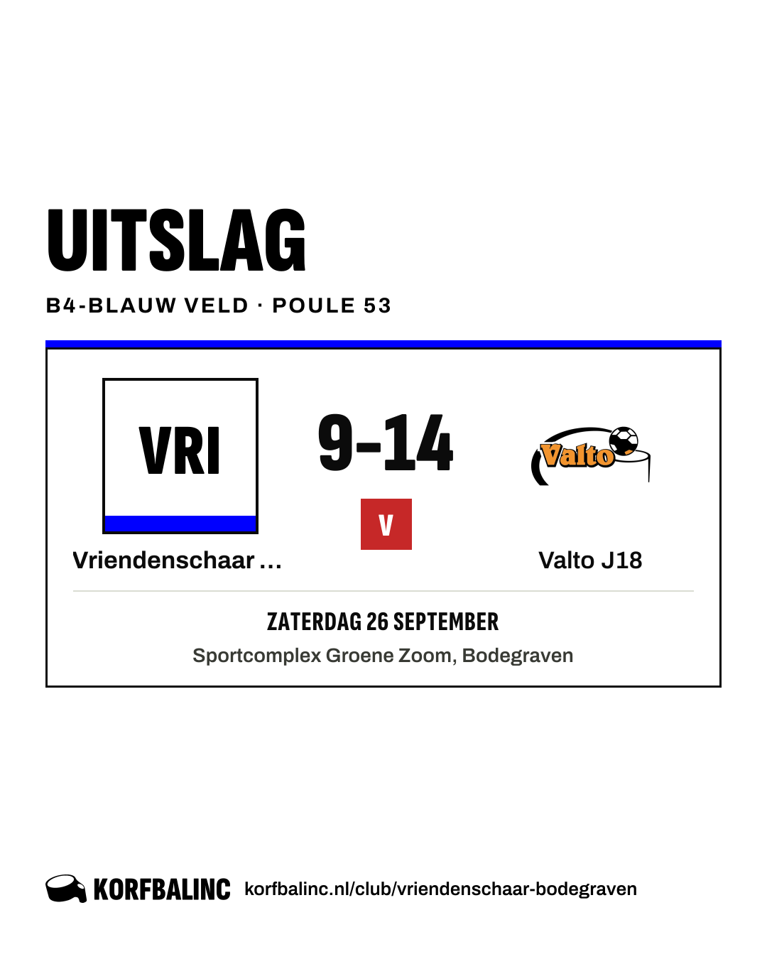 Vriendenschaar J9 - Valto J18