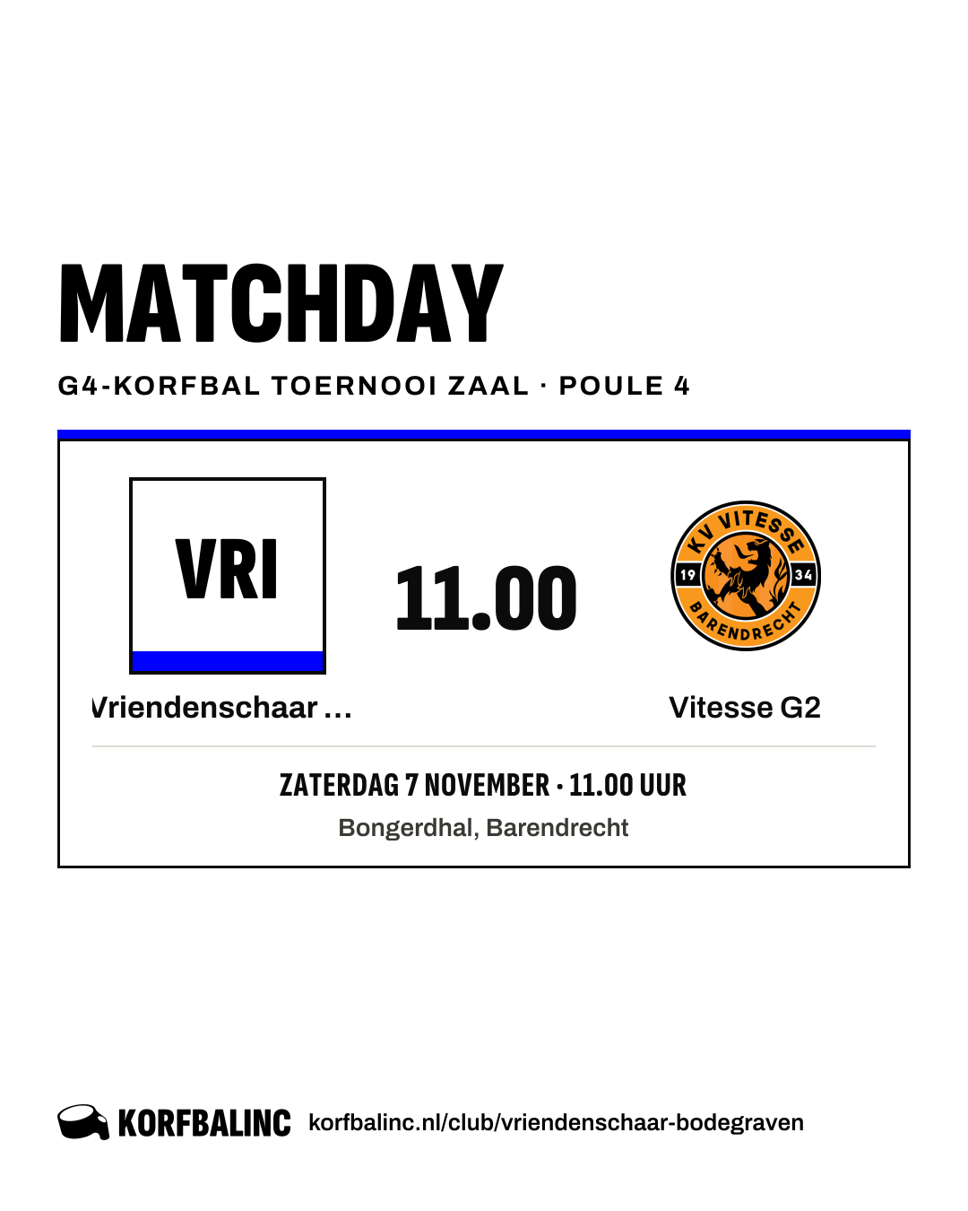 Vriendenschaar G1 - Vitesse G2