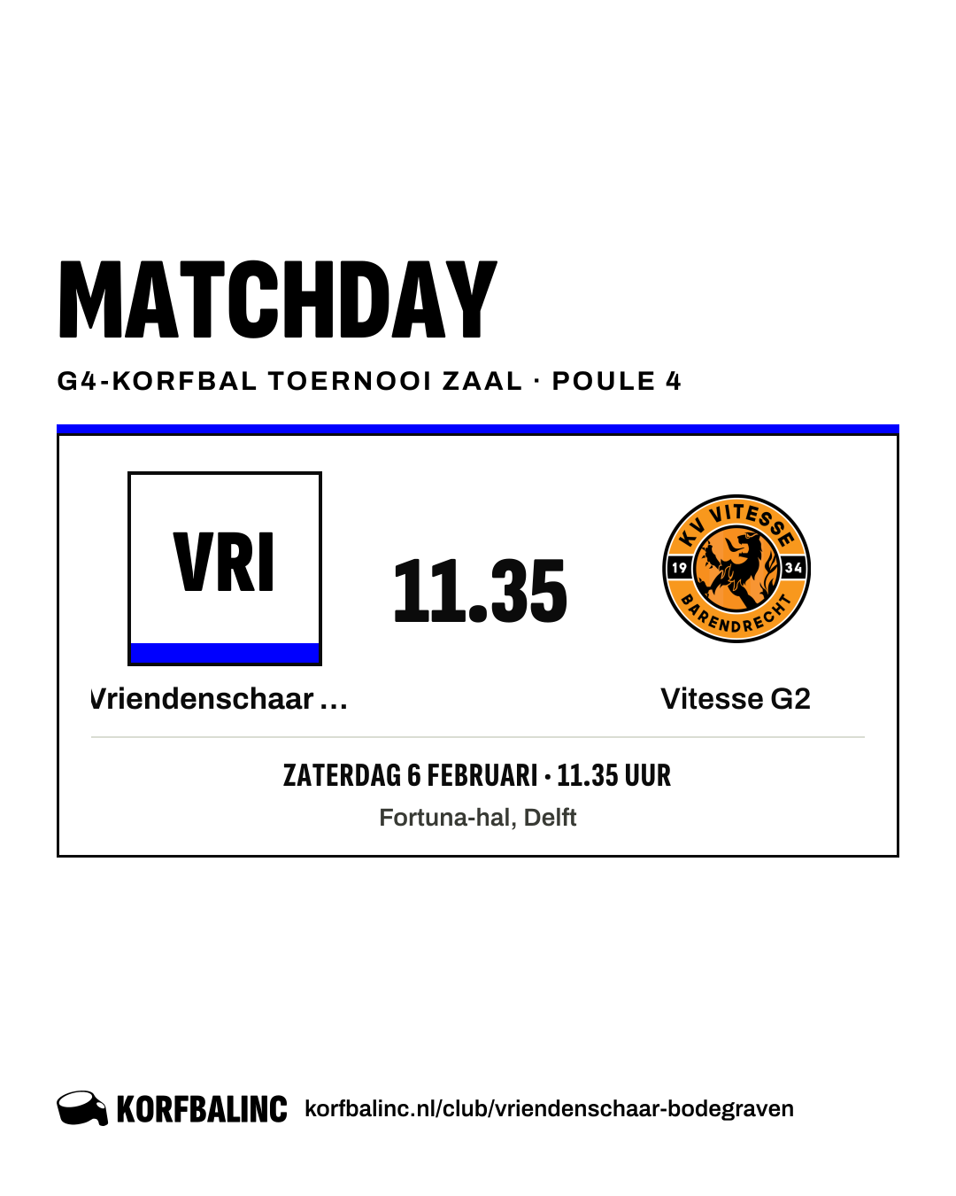 Vriendenschaar G1 - Vitesse G2