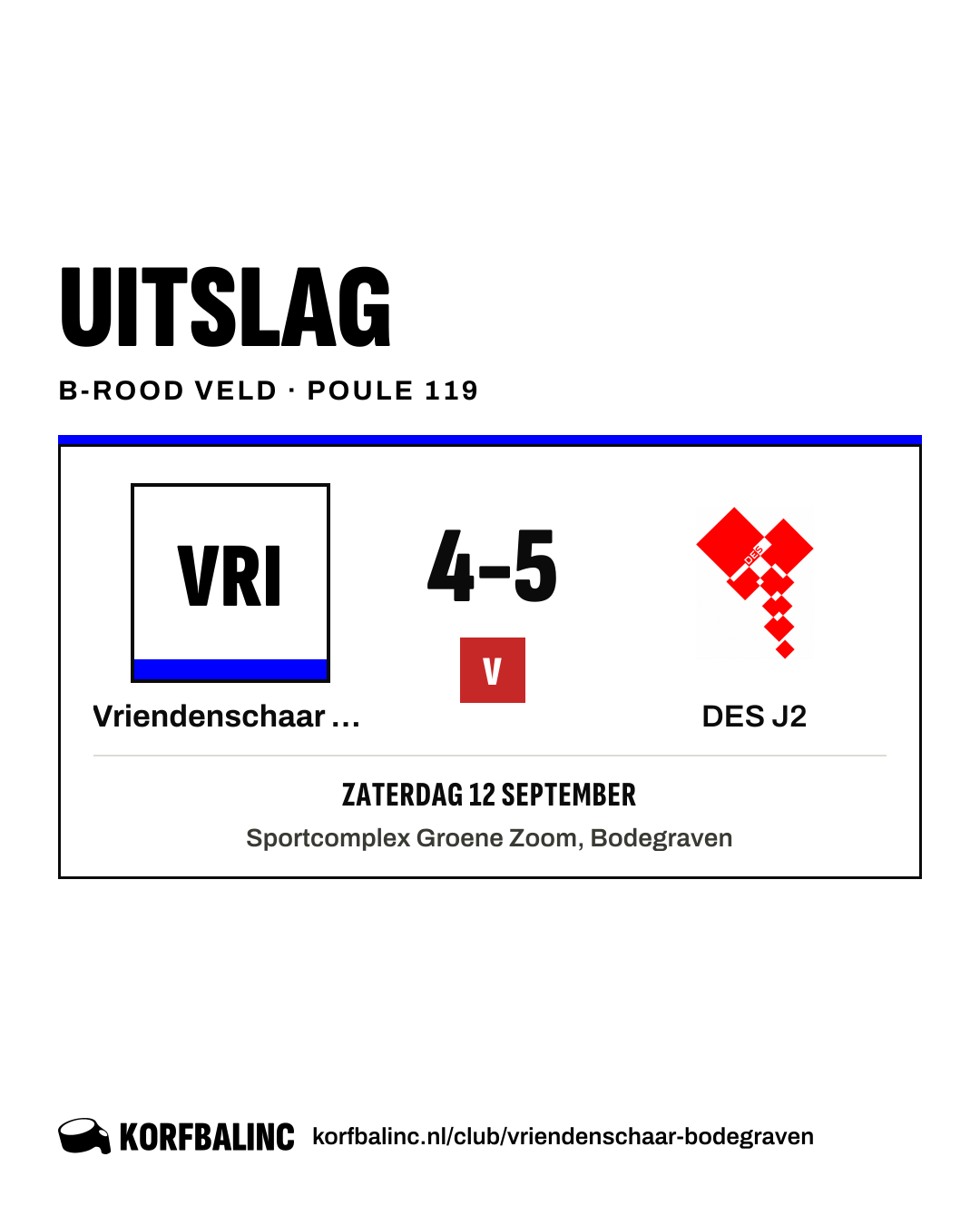 Vriendenschaar J1 - DES J2