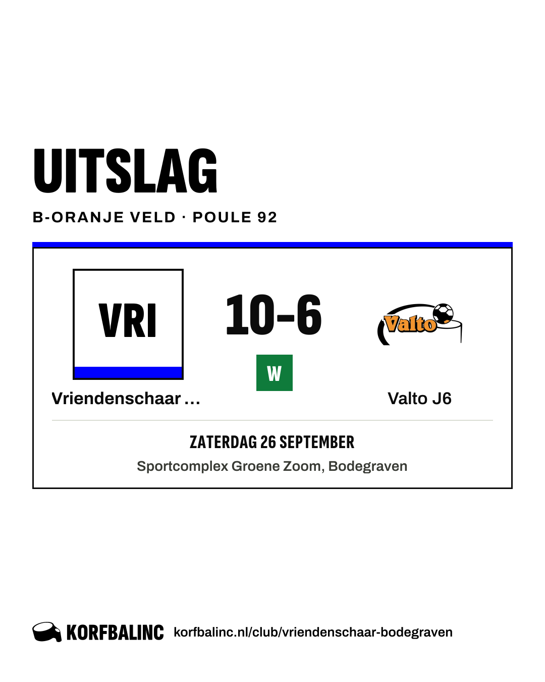 Vriendenschaar J2 - Valto J6