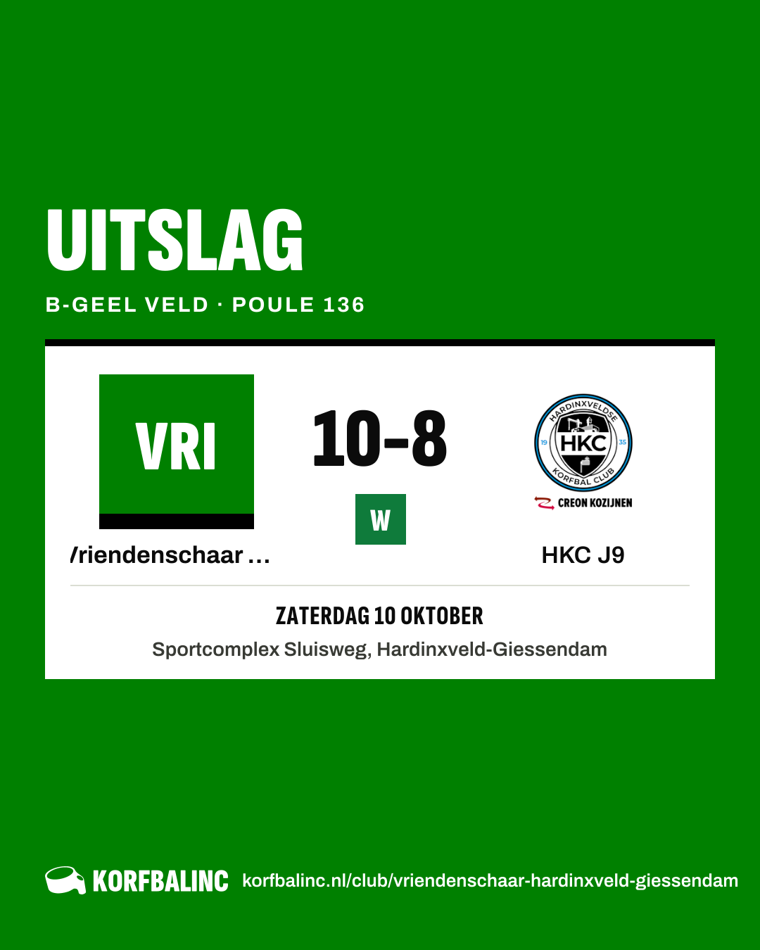 Vriendenschaar J10 - HKC J9