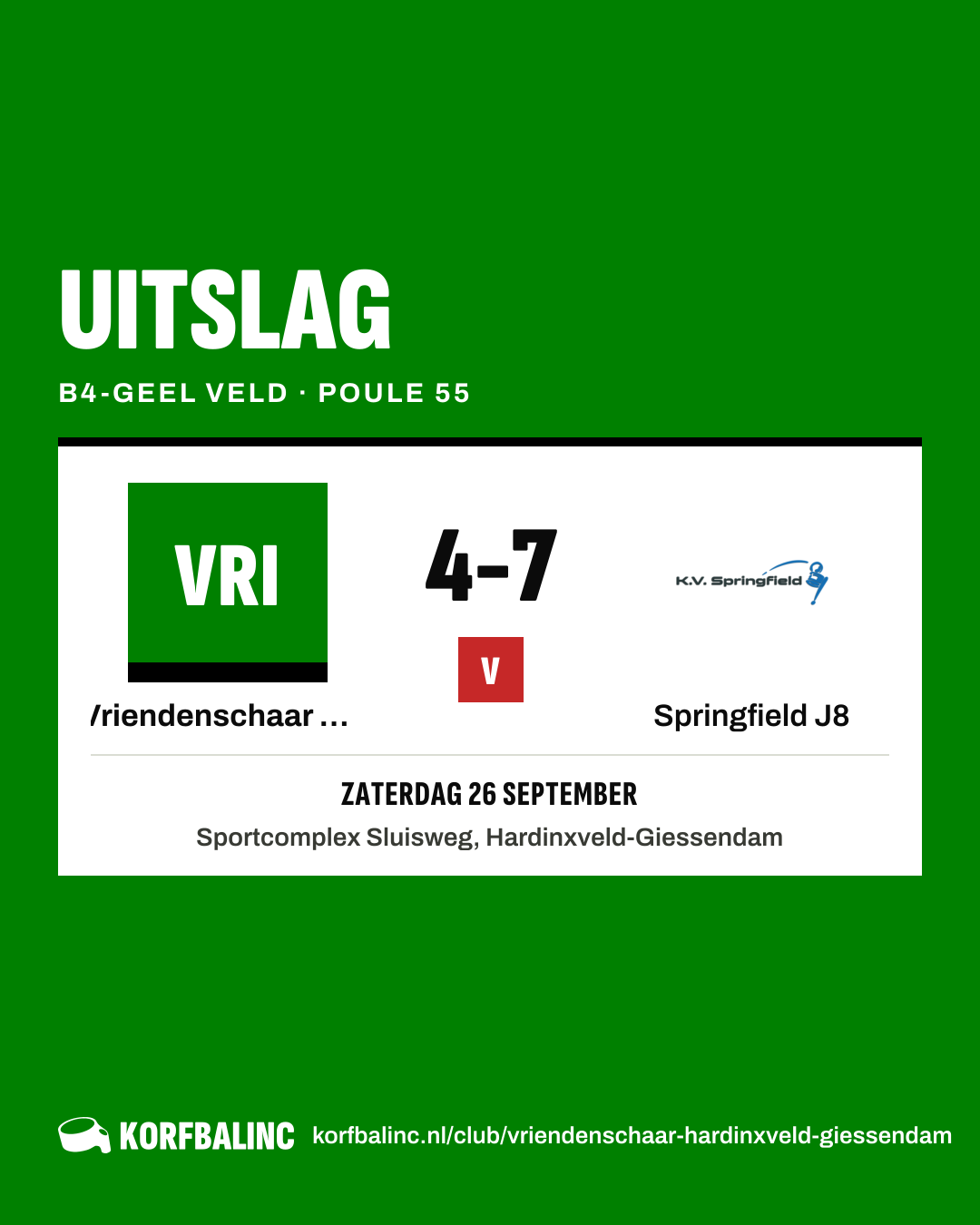 Vriendenschaar J14 - Springfield J8