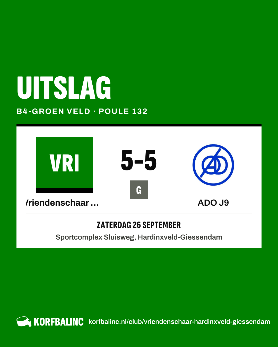Vriendenschaar J17 - ADO J9