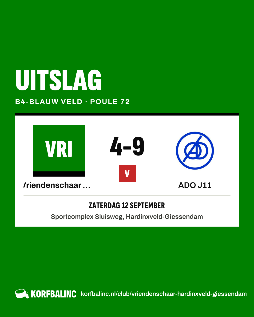 Vriendenschaar J19 - ADO J11