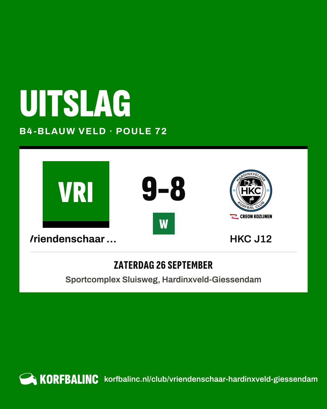 Vriendenschaar J19 - HKC J12