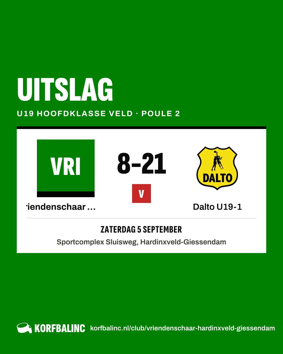 Vriendenschaar U19-1 - Dalto U19-1