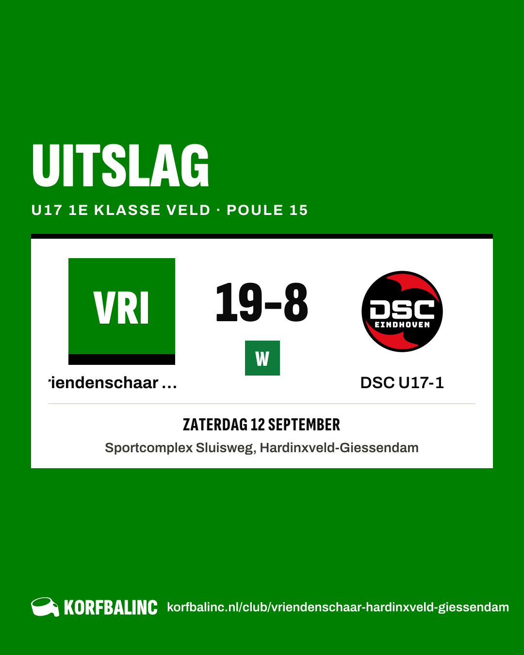 Vriendenschaar U17-1 - DSC U17-1