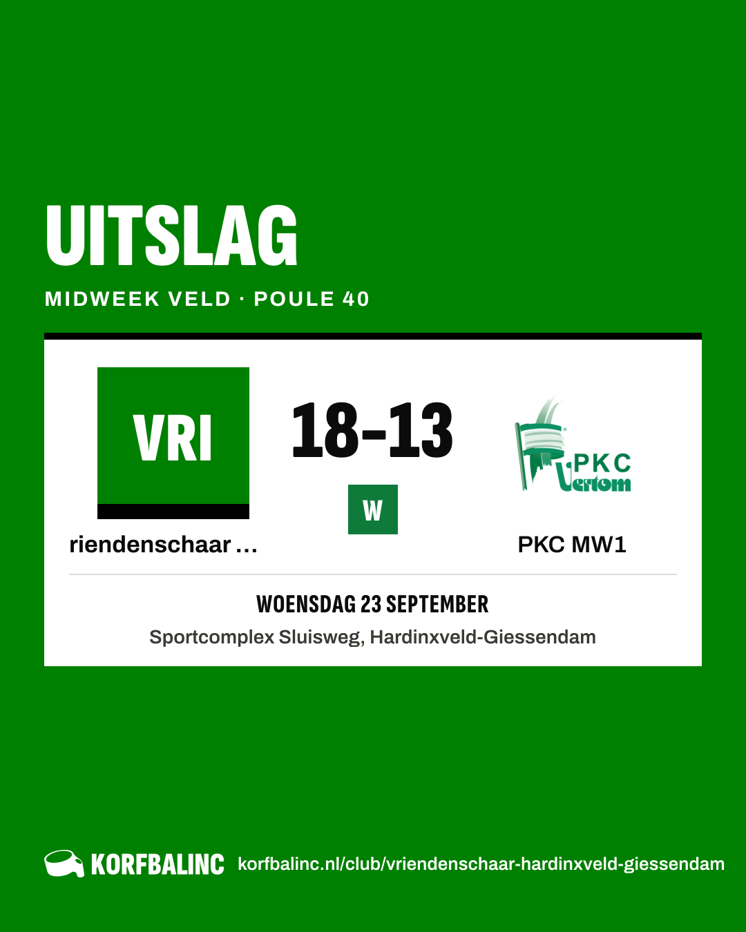 Vriendenschaar MW1 - PKC MW1