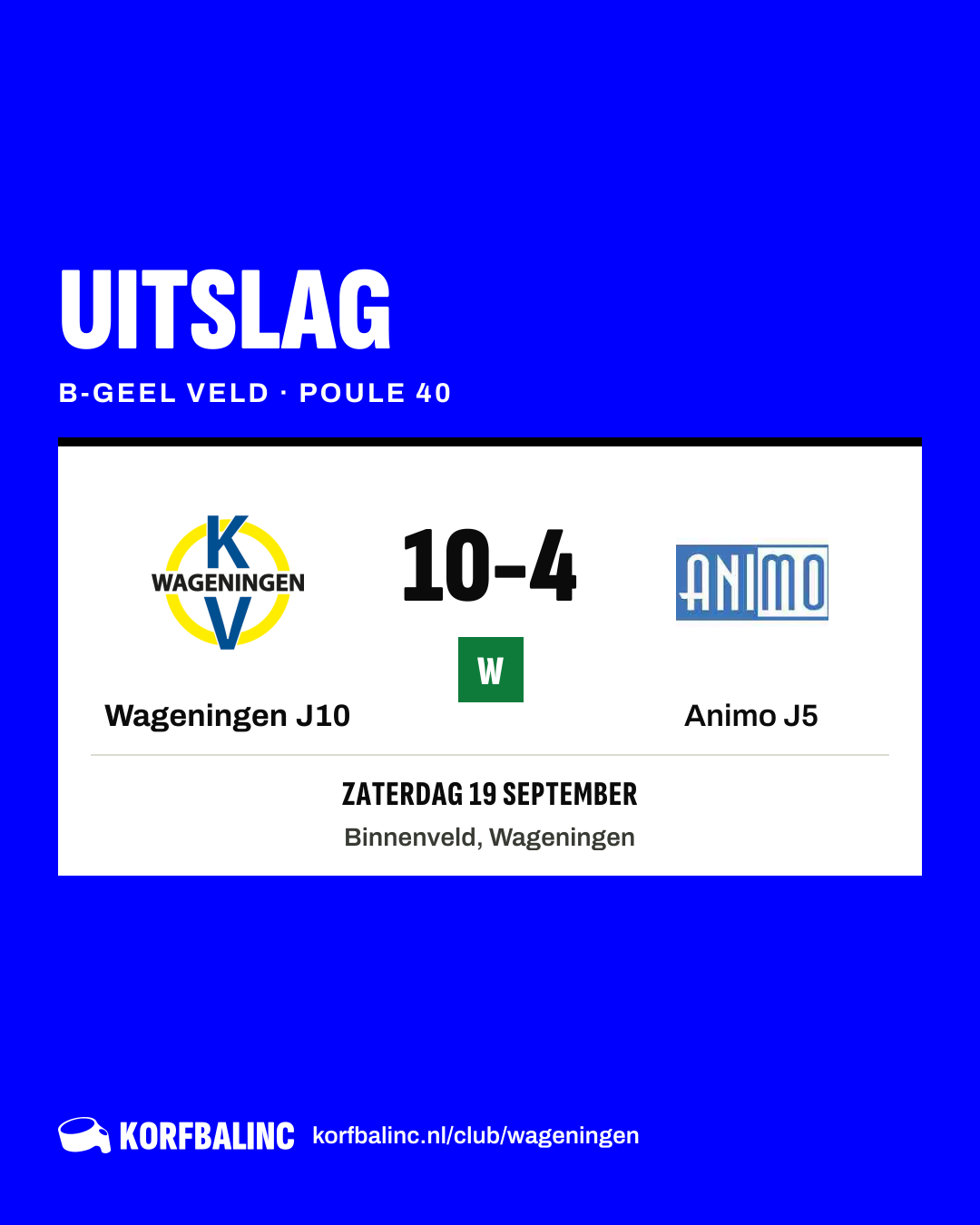 Wageningen J10 - Animo J5