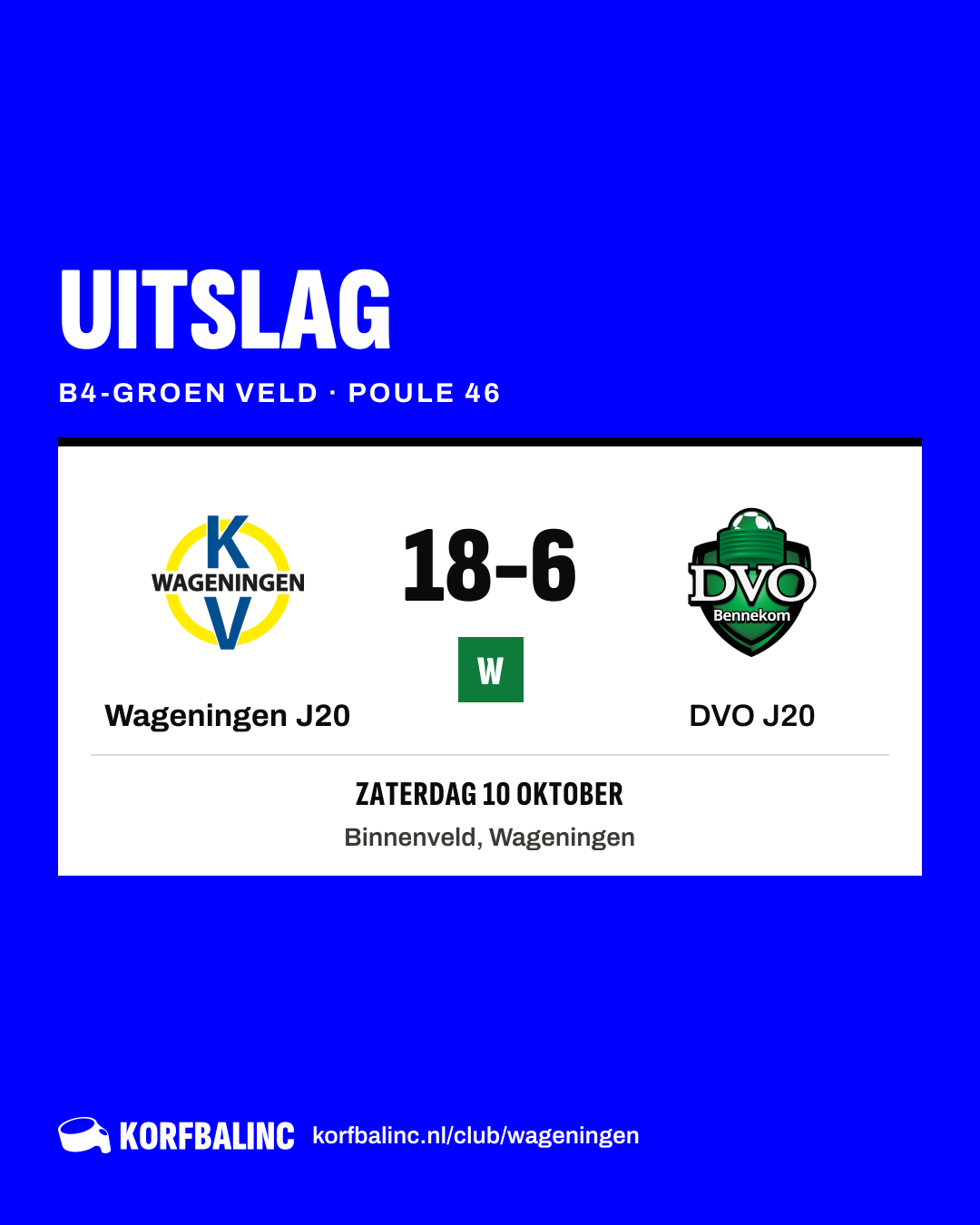 Wageningen J20 - DVO J20